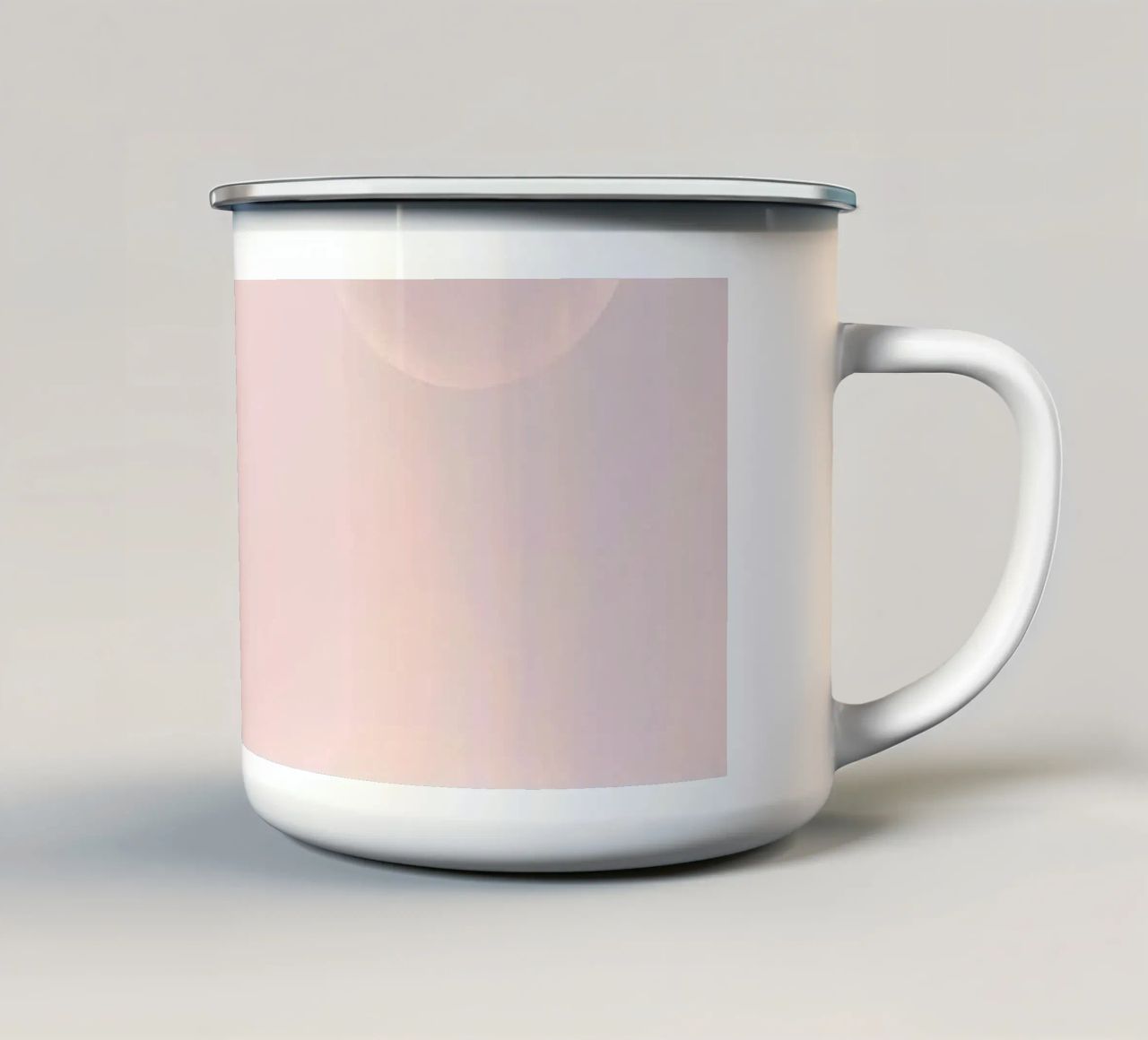 Soft abstract background design with gentle curves enamel mug by DesignDoodle