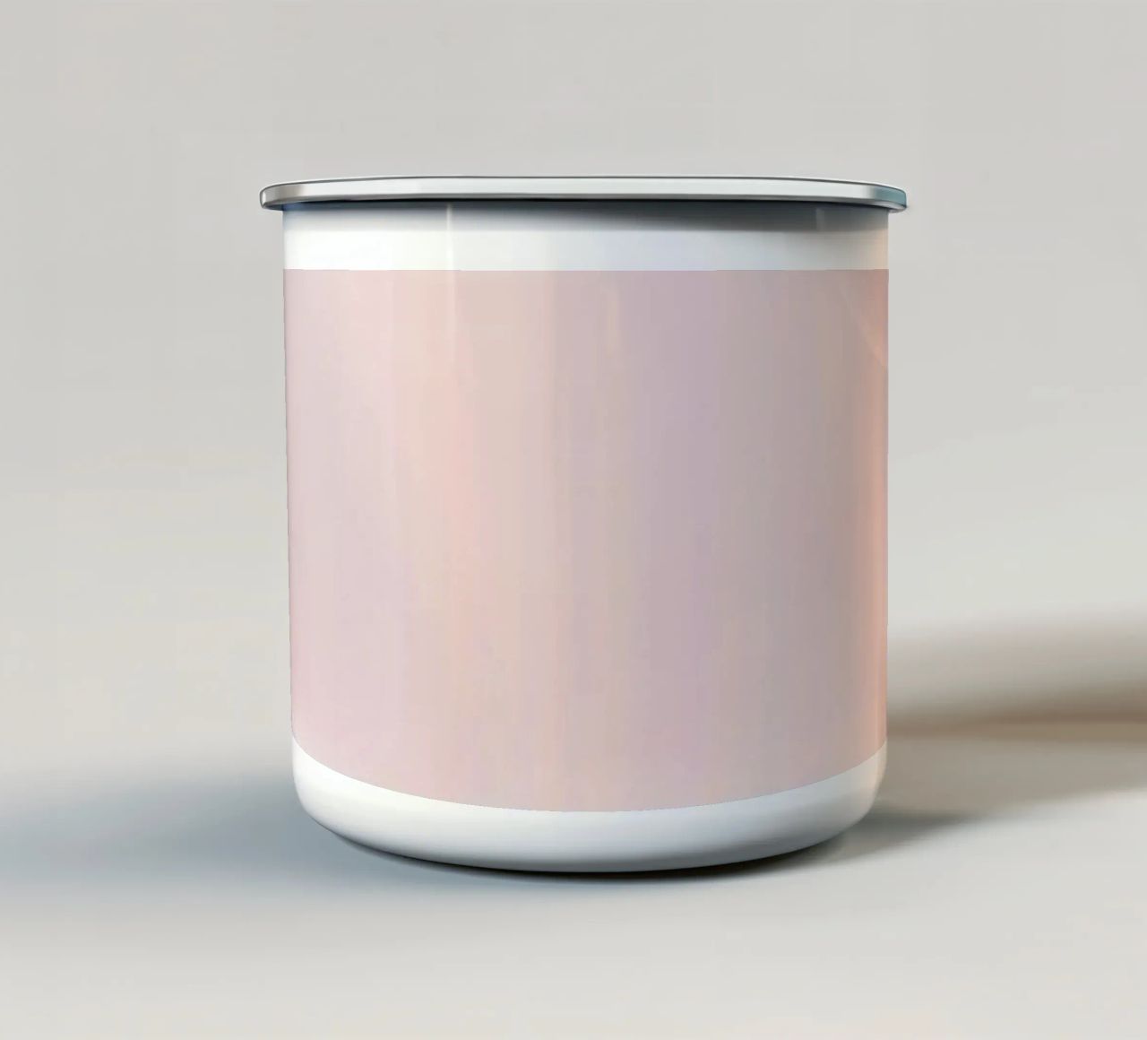 Soft abstract background design with gentle curves enamel mug by DesignDoodle