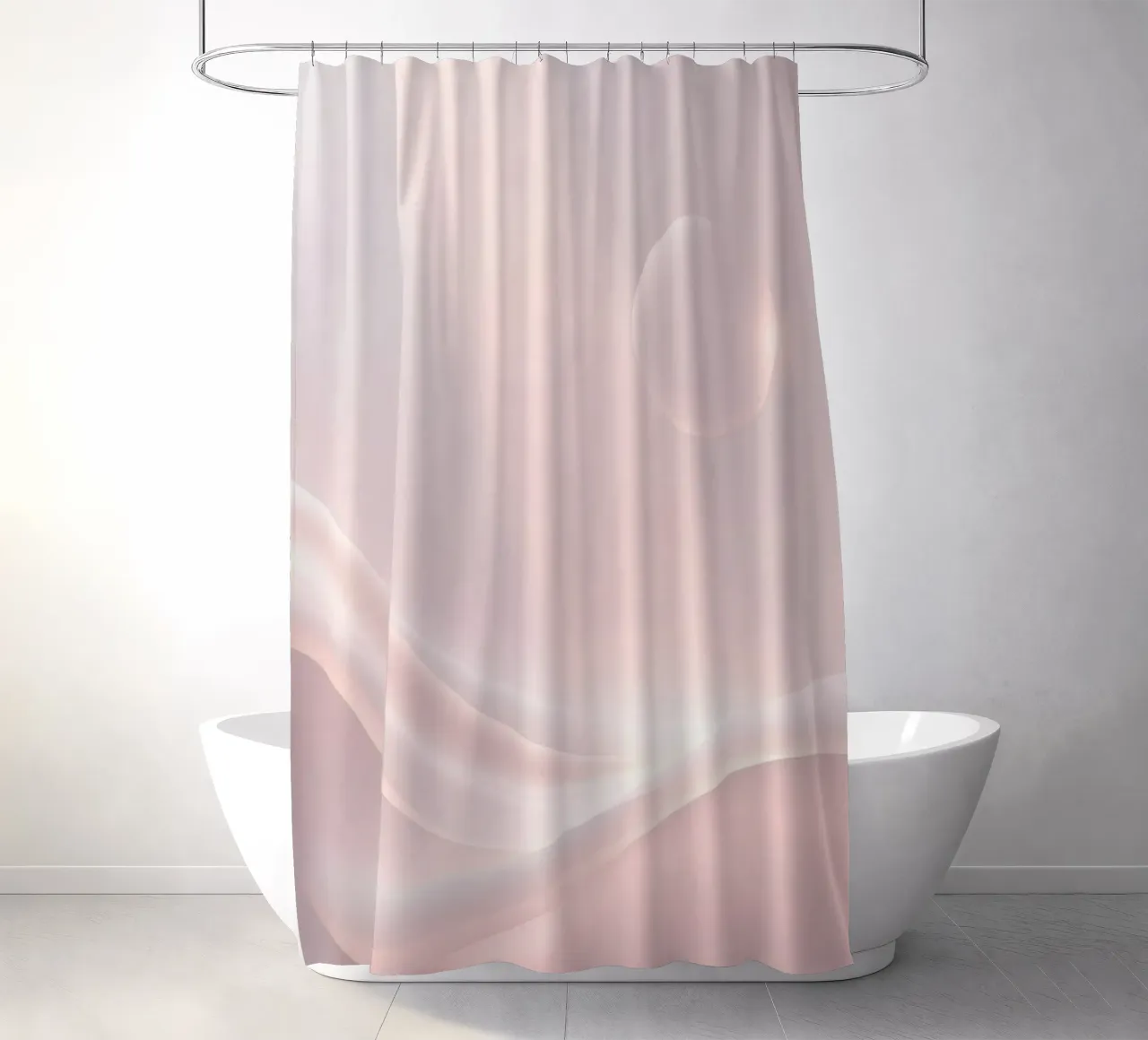 Soft abstract background design with gentle curves shower curtain by DesignDoodle