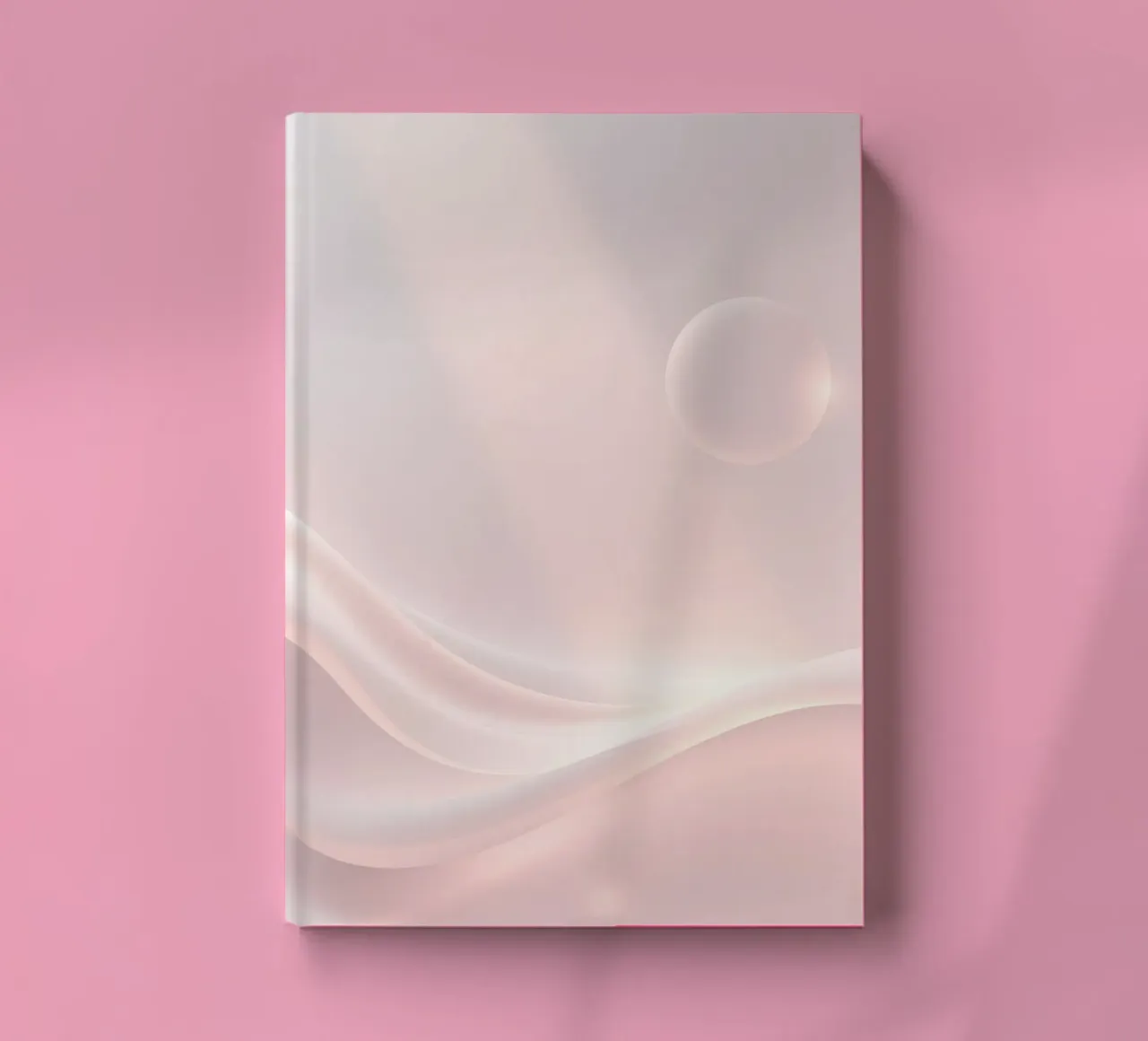 Soft abstract background design with gentle curves notebook by DesignDoodle