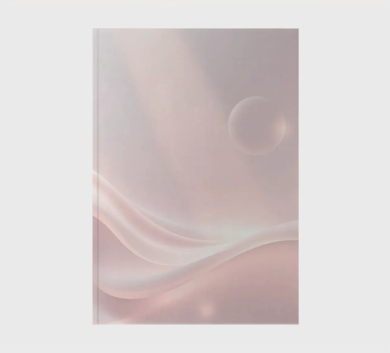 Soft abstract background design with gentle curves notebook by DesignDoodle