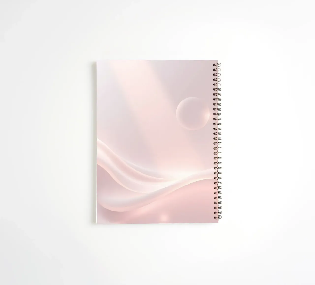 Soft abstract background design with gentle curves spiral notebook by DesignDoodle