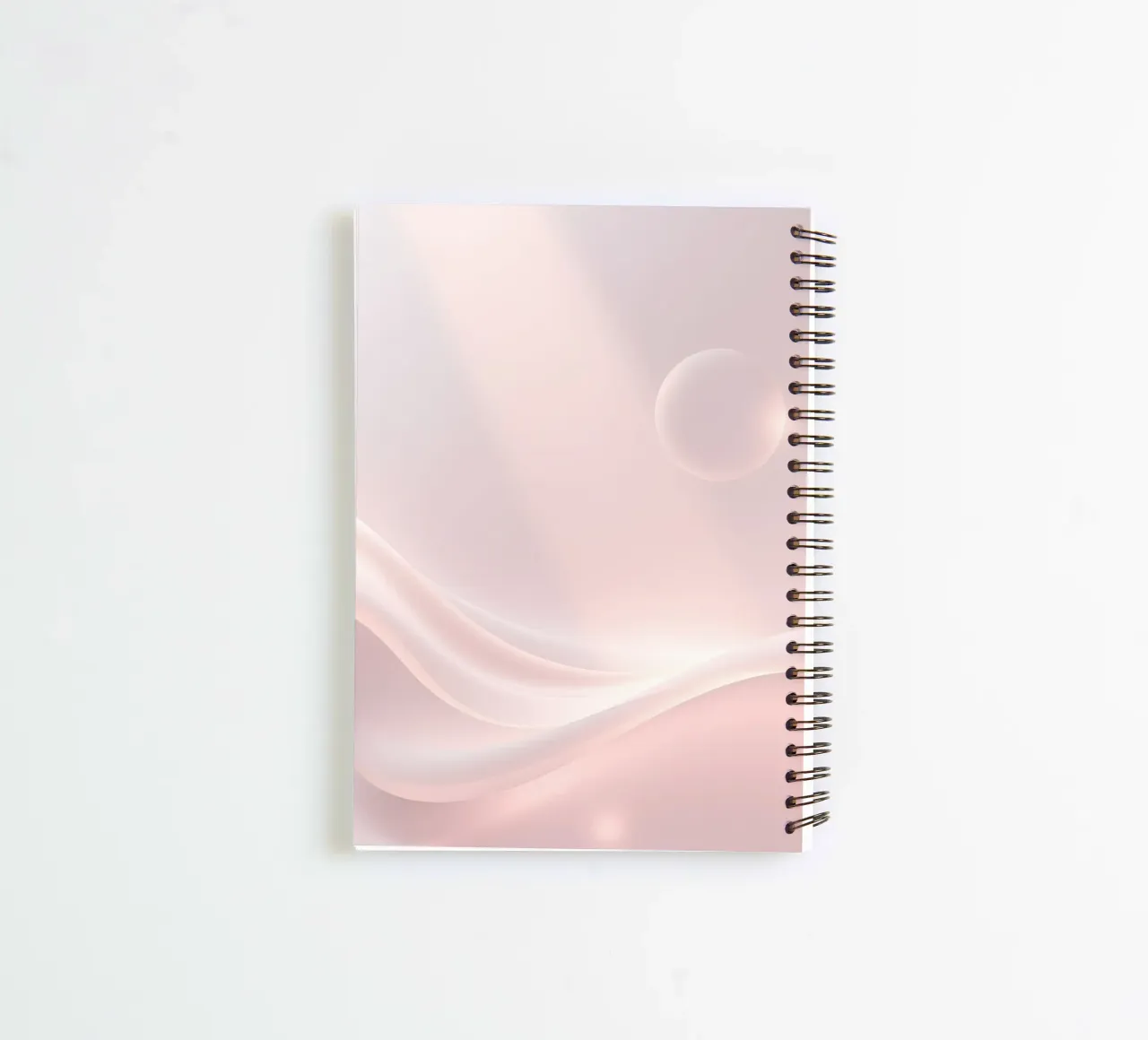Soft abstract background design with gentle curves spiral notebook by DesignDoodle