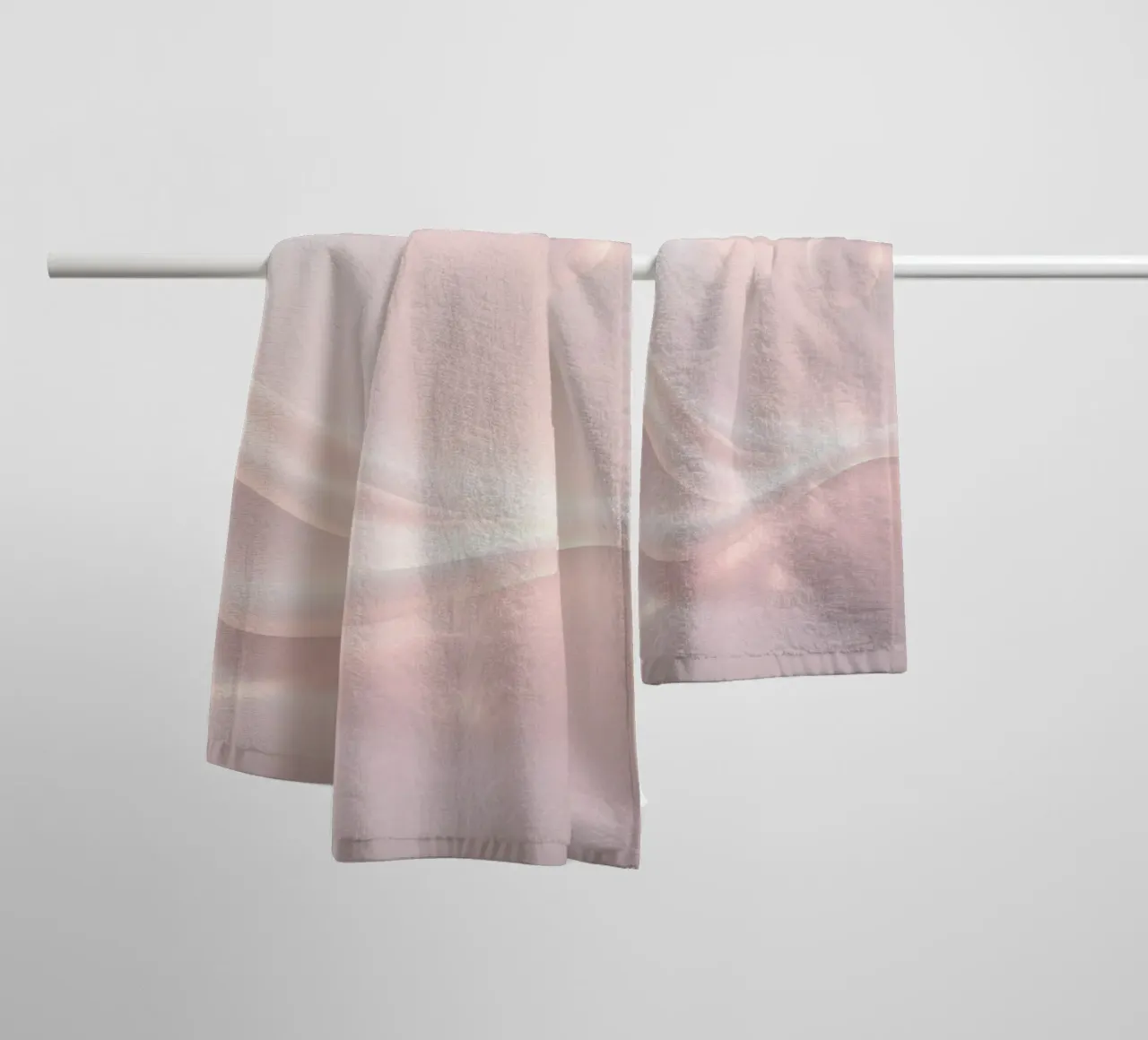 Soft abstract background design with gentle curves towel by DesignDoodle