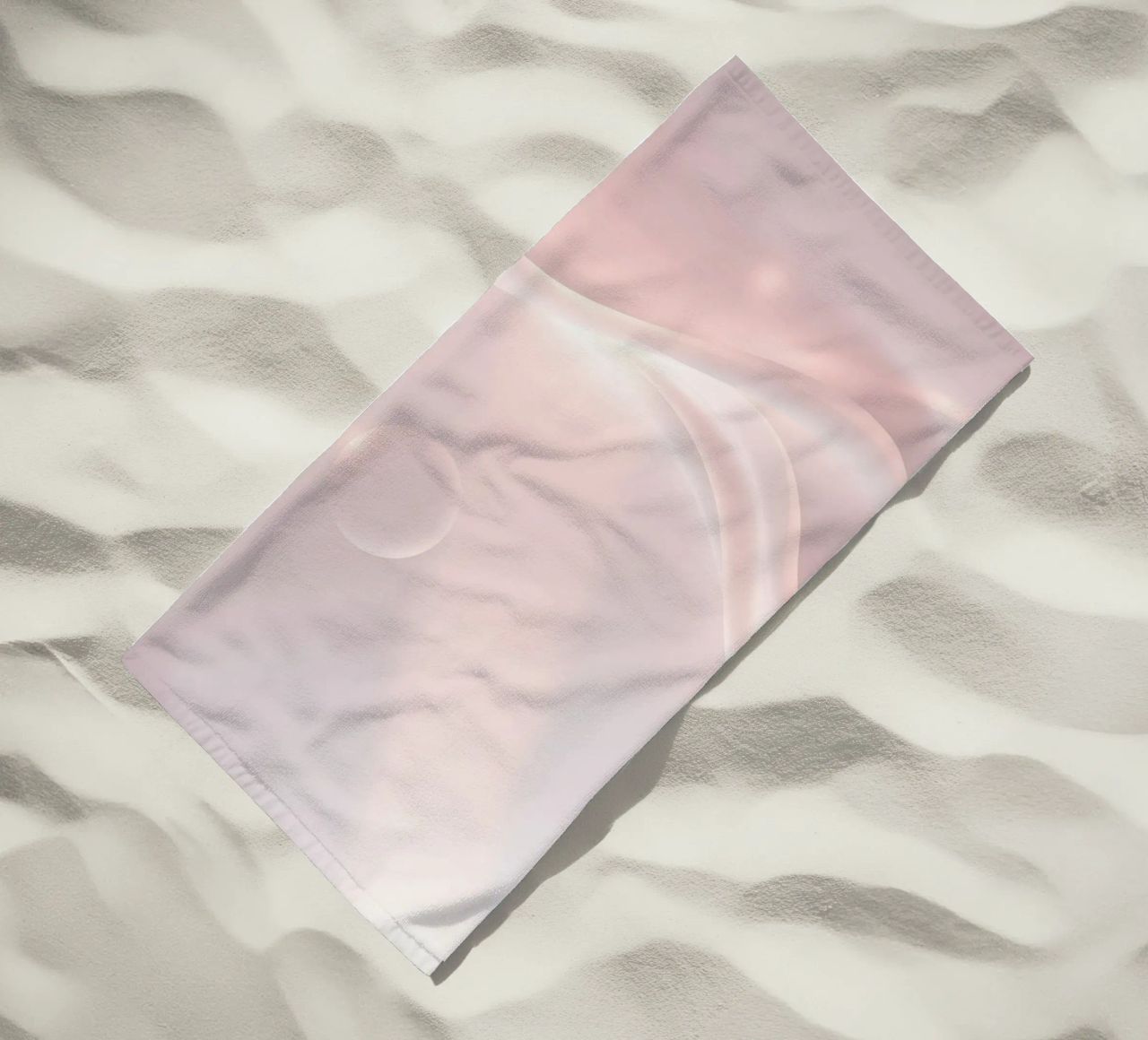 Soft abstract background design with gentle curves beach towel by DesignDoodle