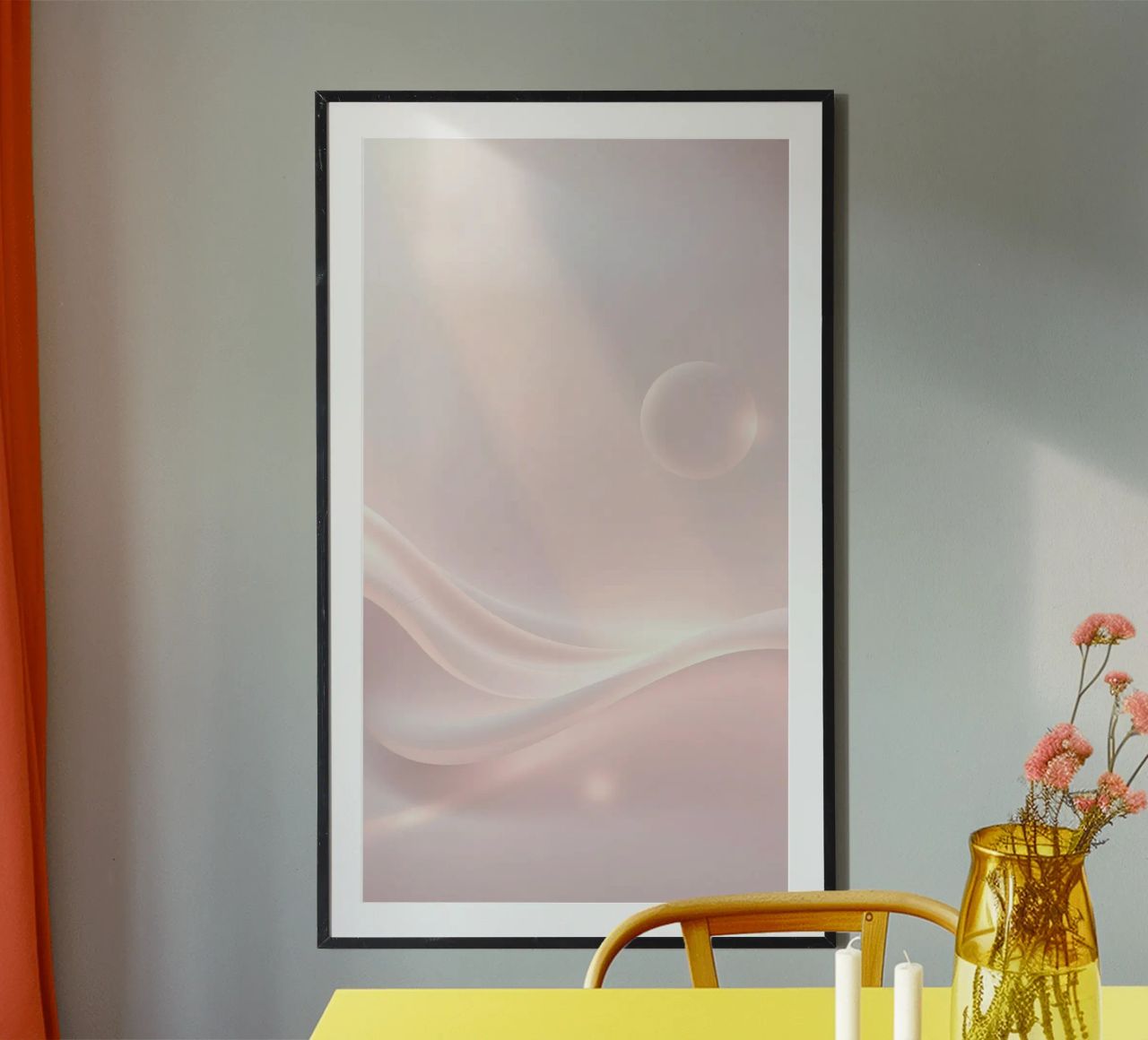 Soft abstract background design with gentle curves hahnemühle by DesignDoodle