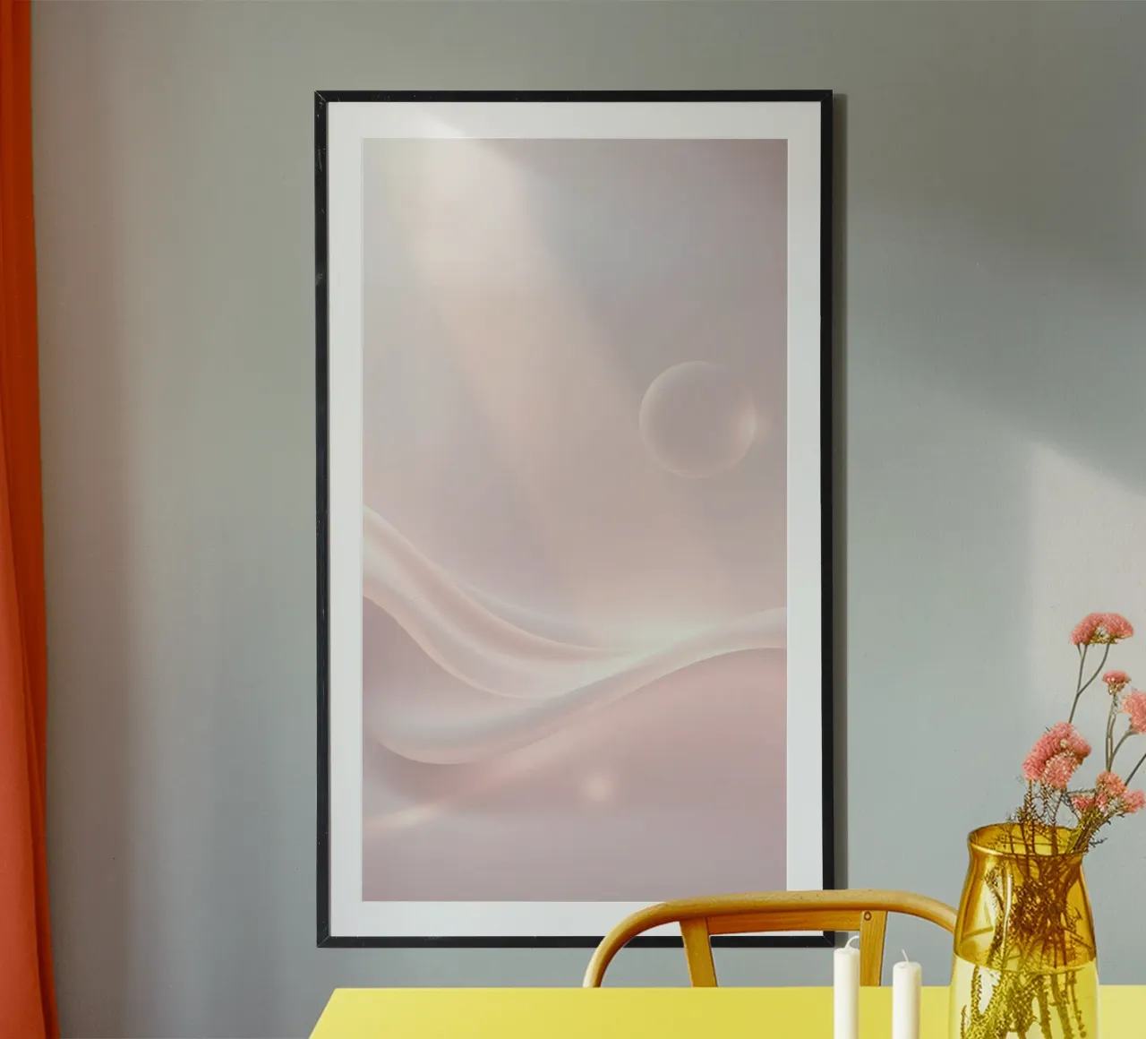 Soft abstract background design with gentle curves hahnemühle by DesignDoodle