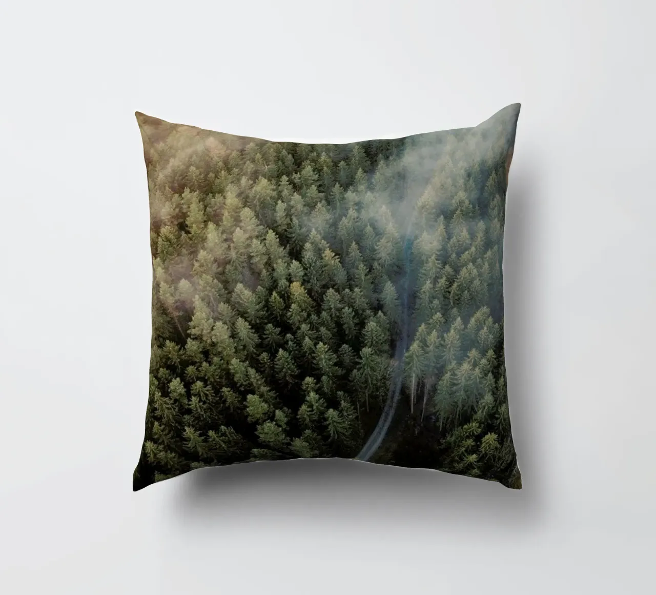 Misty Road by @bokehm0n decorative cushion by EyeEm Mobile GmbH