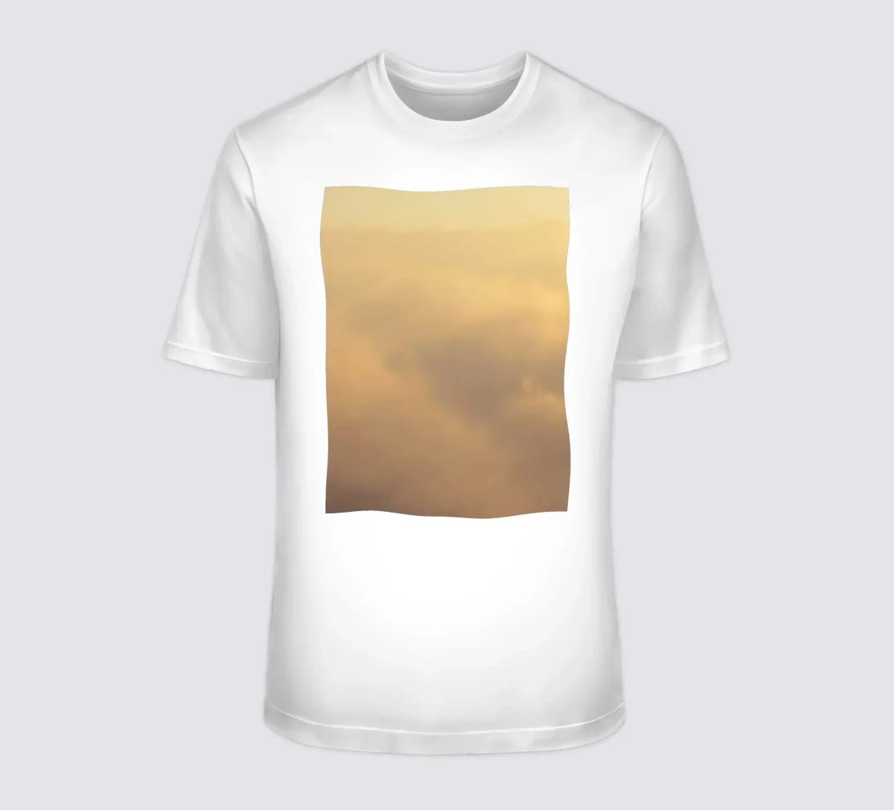 Soft clouds drifting in a golden sky t-shirt by DesignDoodle