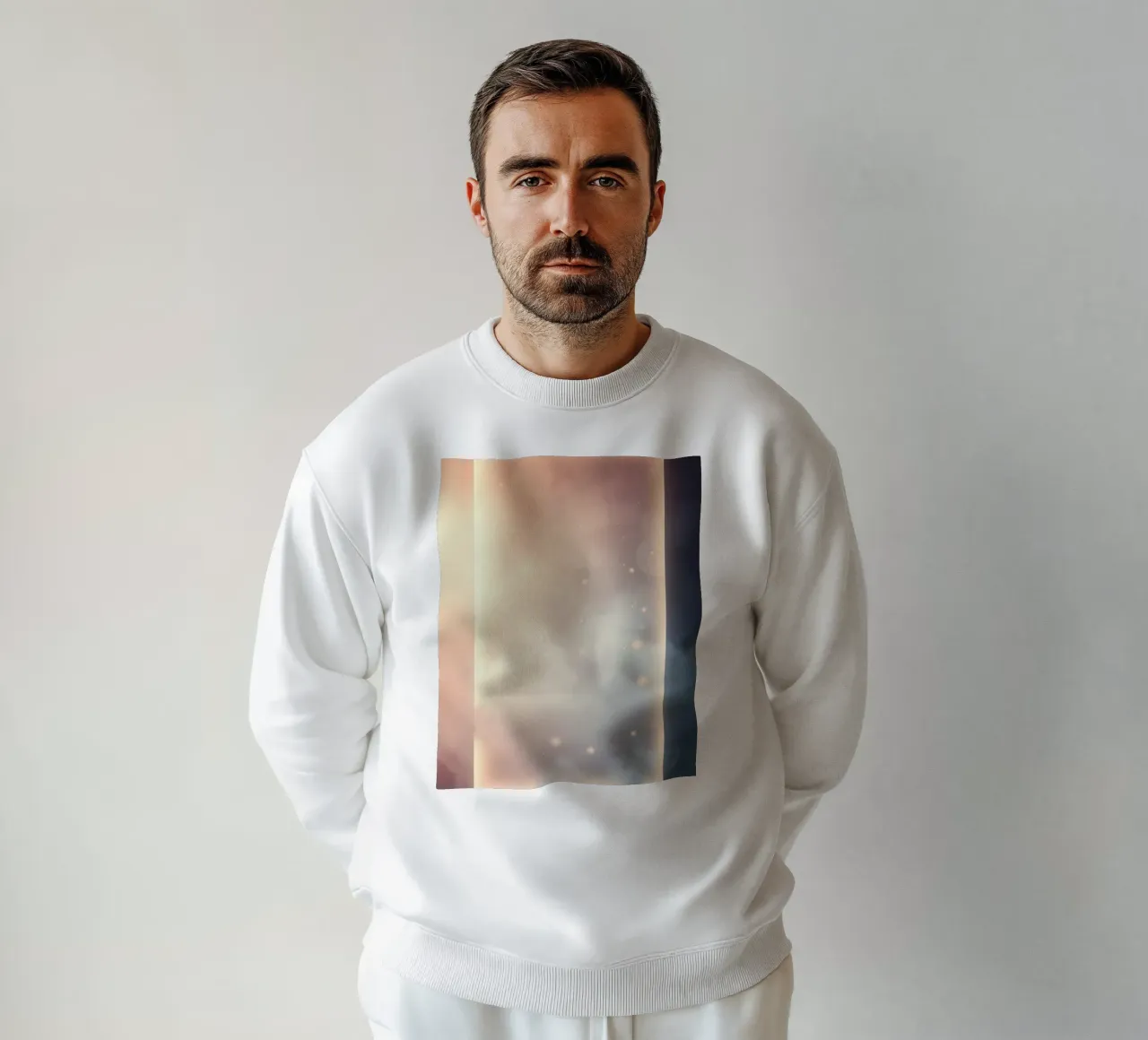 carta da parati con colori tenui e bordi luminosi felpa da DesignDoodle