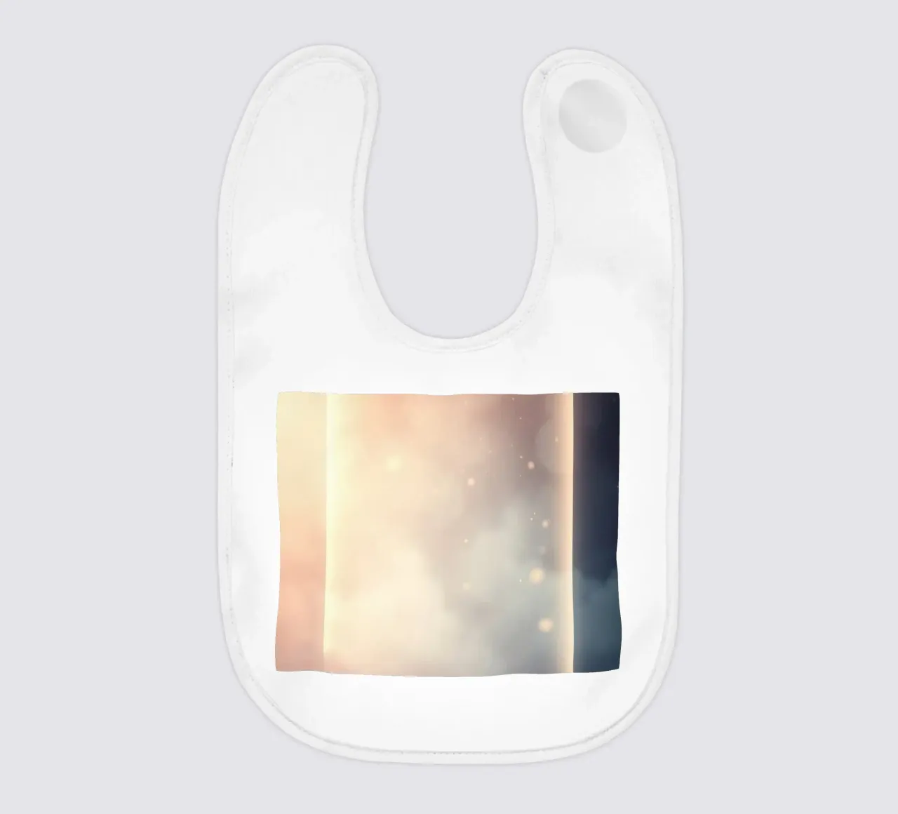 wallpaper design with soft colors and glowing edges baby bib by DesignDoodle