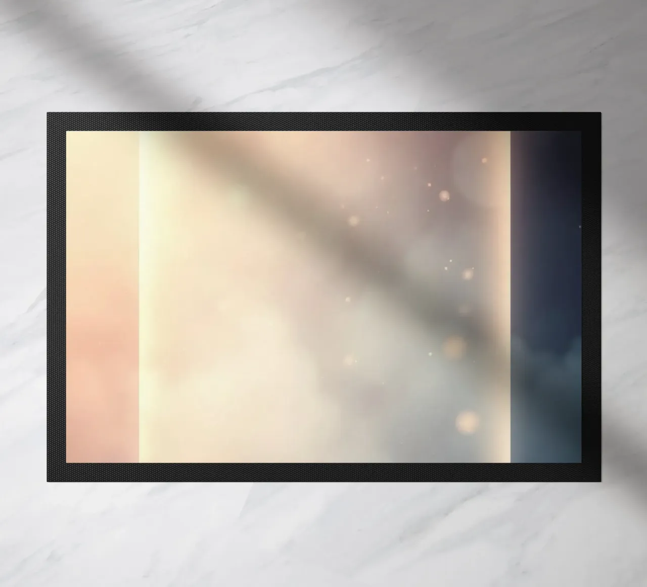 wallpaper design with soft colors and glowing edges doormat by DesignDoodle