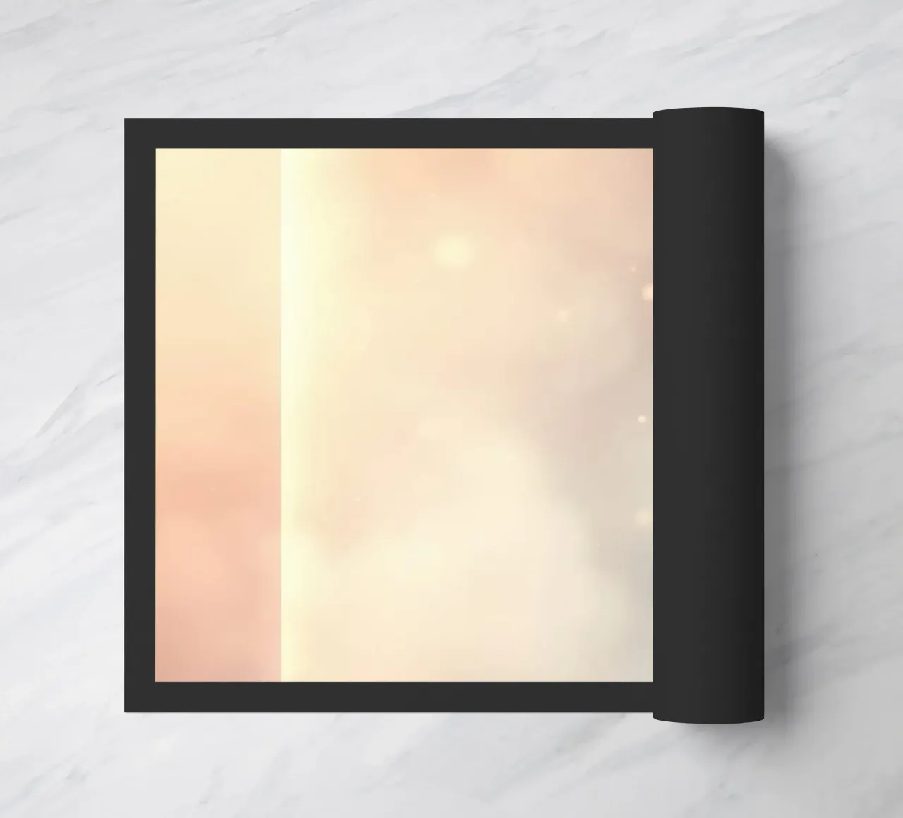 wallpaper design with soft colors and glowing edges doormat by DesignDoodle