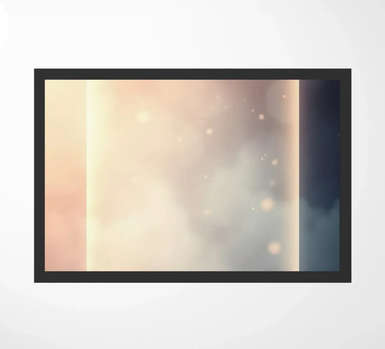 wallpaper design with soft colors and glowing edges doormat by DesignDoodle