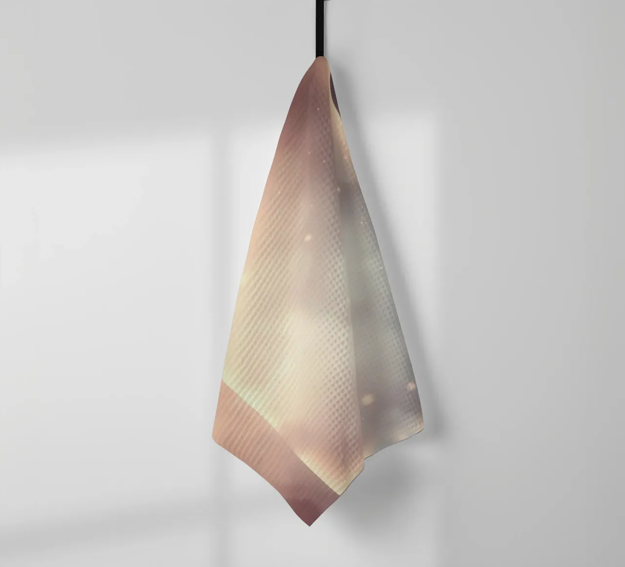 wallpaper design with soft colors and glowing edges tea towel by DesignDoodle