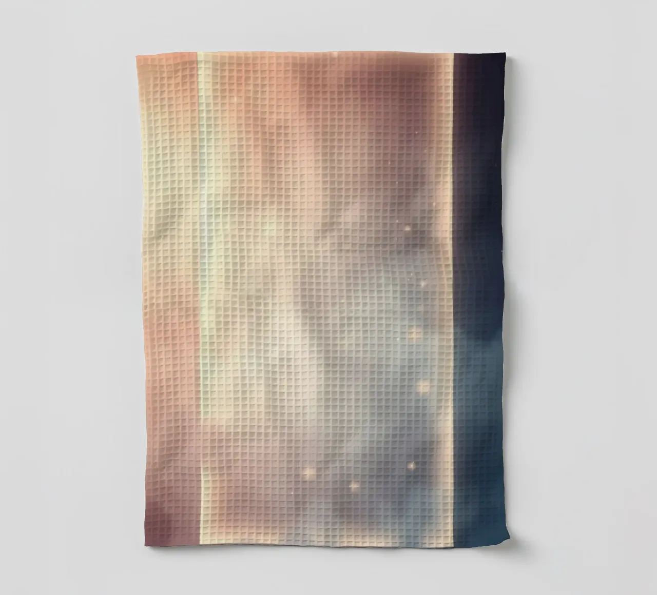 wallpaper design with soft colors and glowing edges tea towel by DesignDoodle