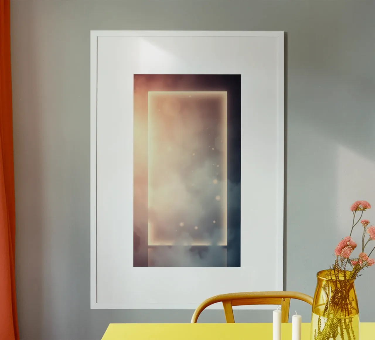wallpaper design with soft colors and glowing edges hahnemühle by DesignDoodle