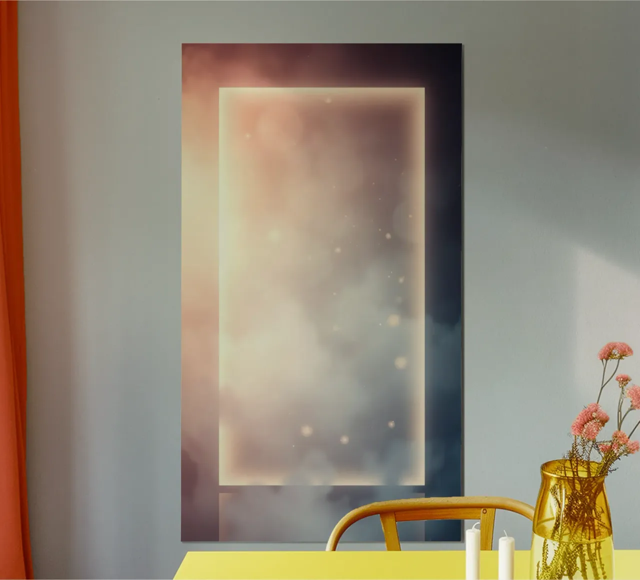 wallpaper design with soft colors and glowing edges hahnemühle by DesignDoodle