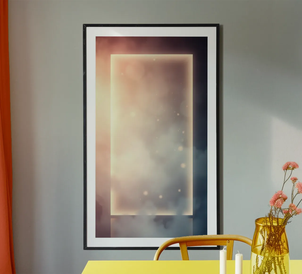 wallpaper design with soft colors and glowing edges hahnemühle by DesignDoodle