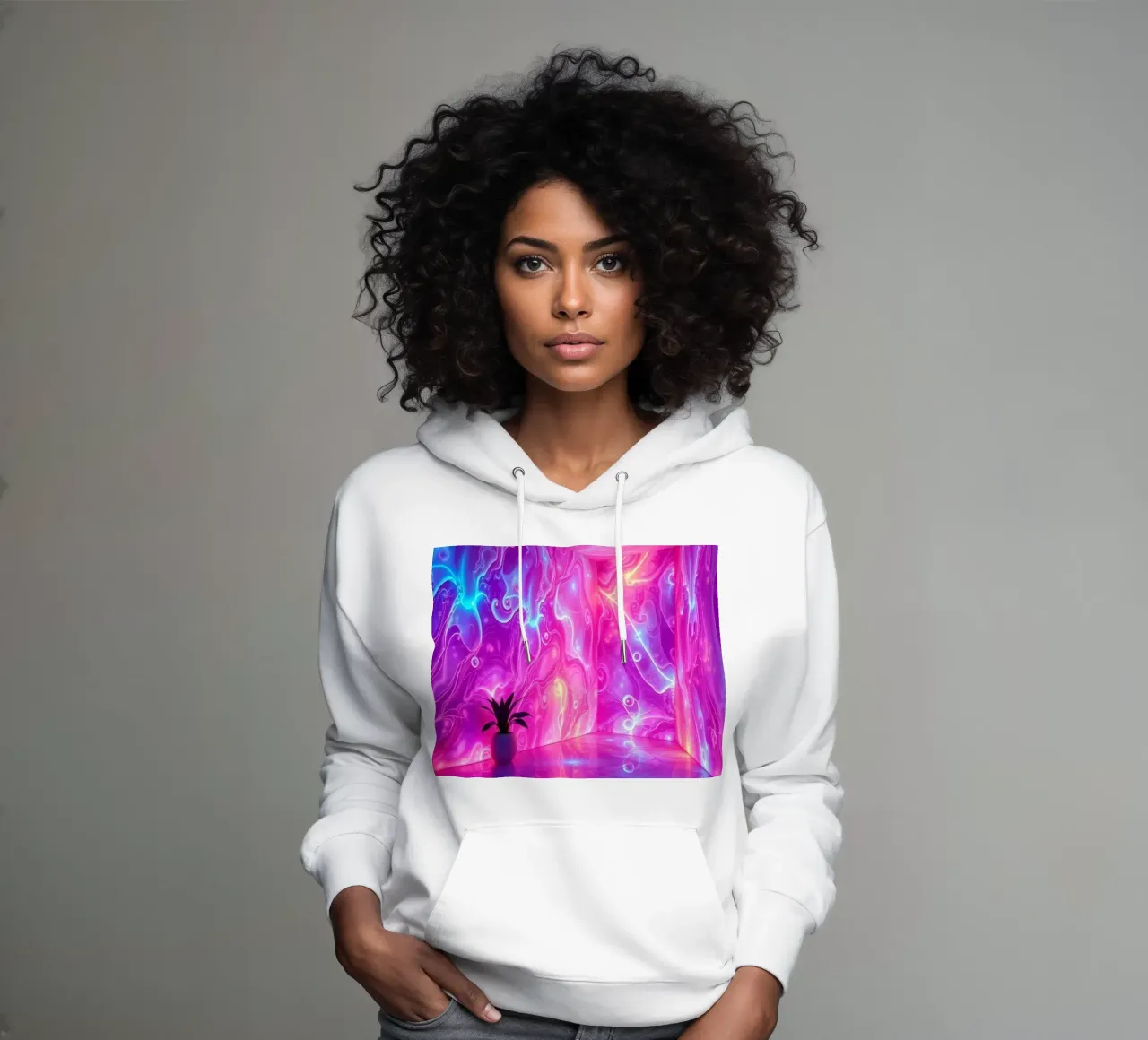 Vivid abstract colorful swirls and reflections modern art felpa con cappuccio da DesignDoodle