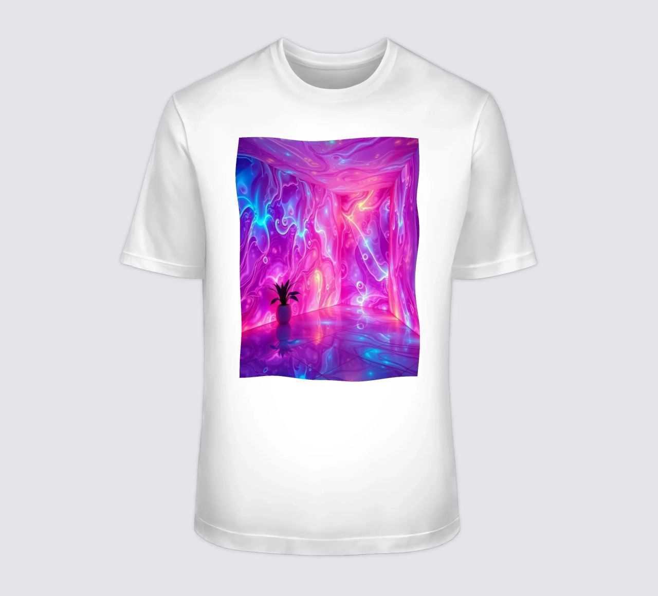 Vivid abstract colorful swirls and reflections modern art t-shirt da DesignDoodle