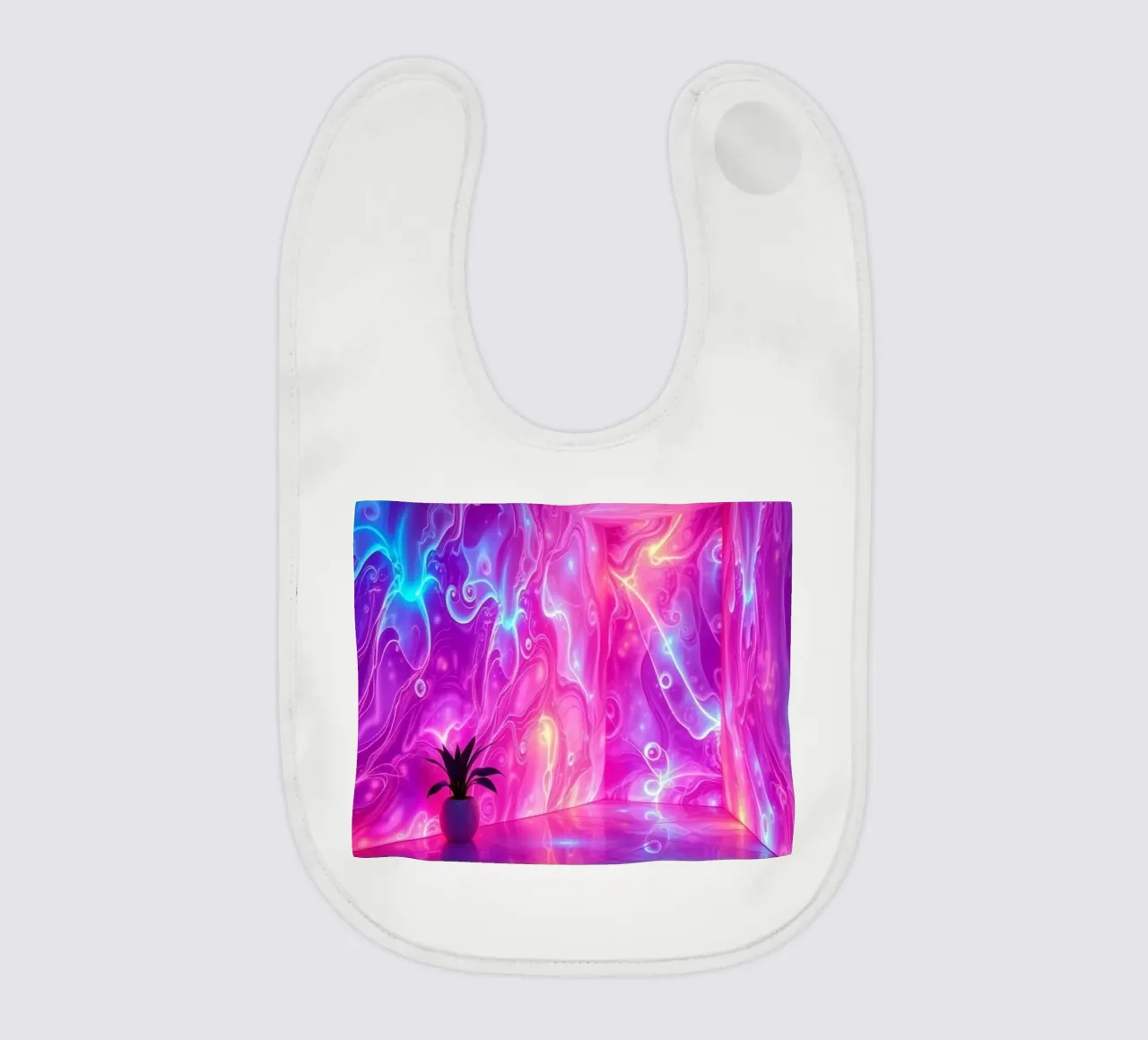 Vivid abstract colorful swirls and reflections modern art bavaglino da DesignDoodle