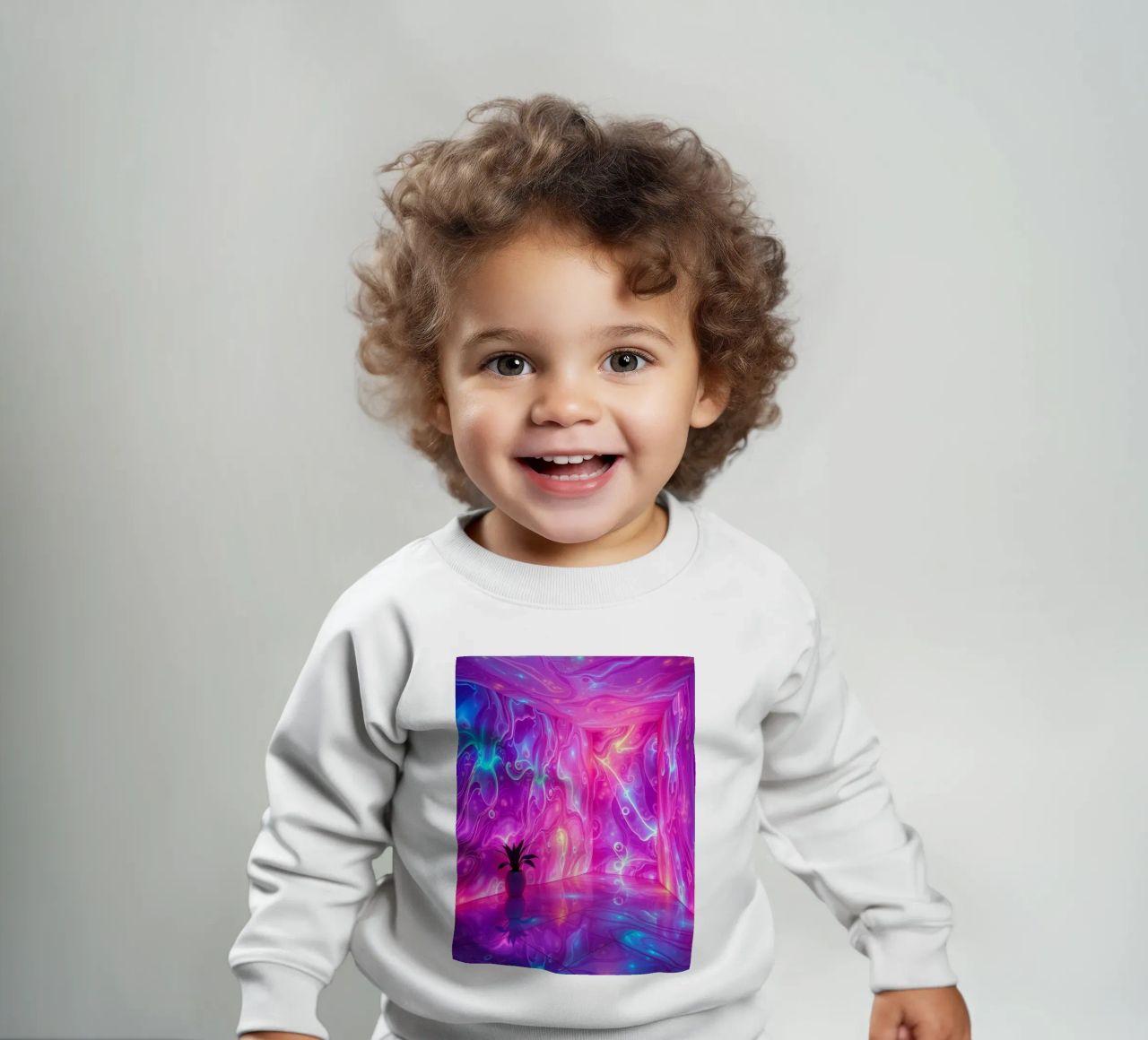 Vivid abstract colorful swirls and reflections modern art felpa neonato da DesignDoodle