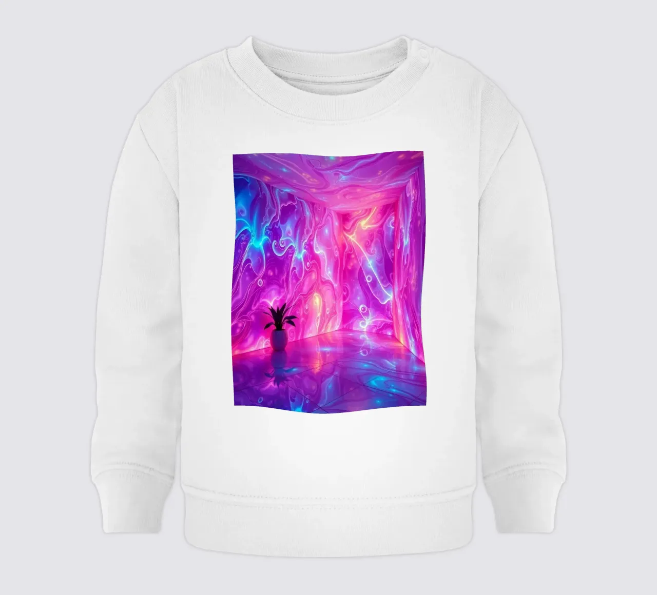 Vivid abstract colorful swirls and reflections modern art felpa neonato da DesignDoodle