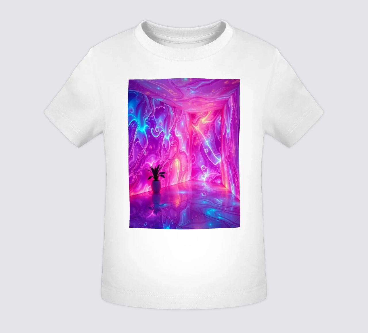 Vivid abstract colorful swirls and reflections modern art maglietta neonato da DesignDoodle