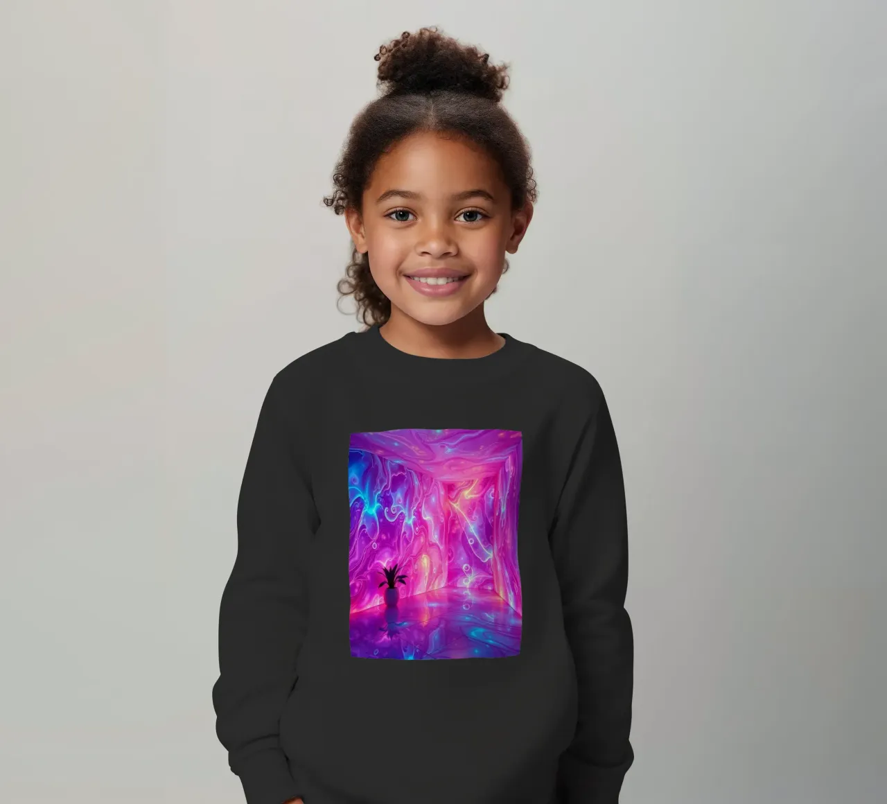 Vivid abstract colorful swirls and reflections modern art felpa bambino da DesignDoodle