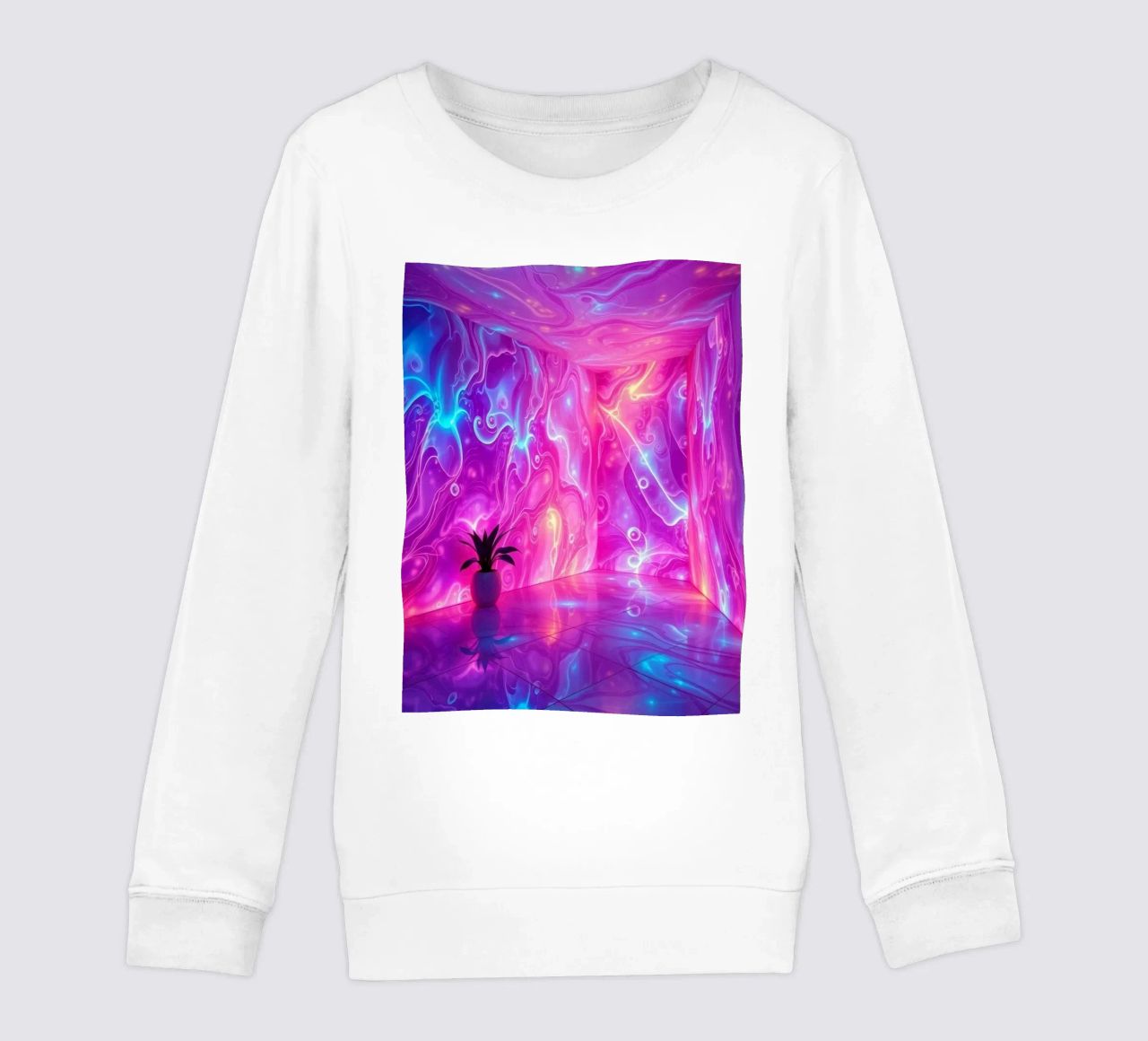 Vivid abstract colorful swirls and reflections modern art sudadera para niño de DesignDoodle