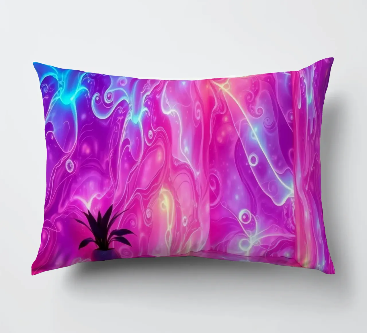 Vivid abstract colorful swirls and reflections modern art cuscino da DesignDoodle