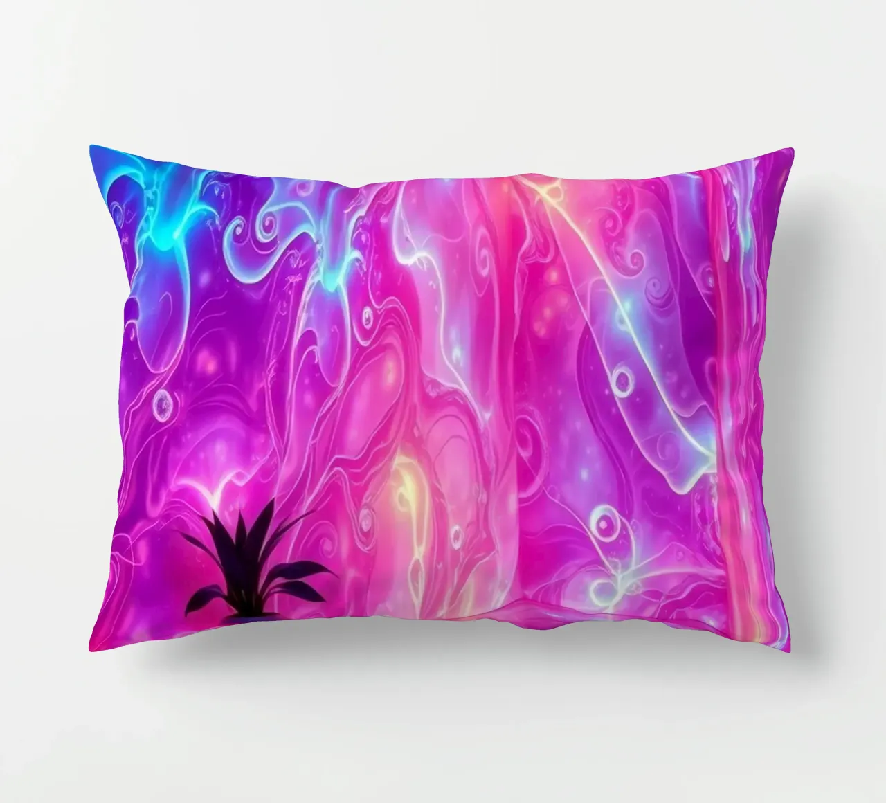 Vivid abstract colorful swirls and reflections modern art cuscino da DesignDoodle