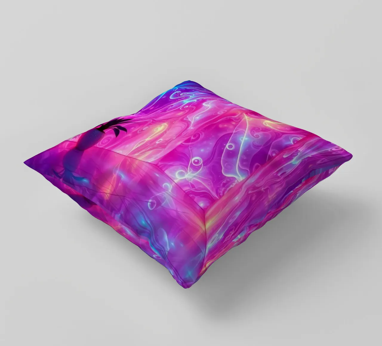 Vivid abstract colorful swirls and reflections modern art cuscino da DesignDoodle