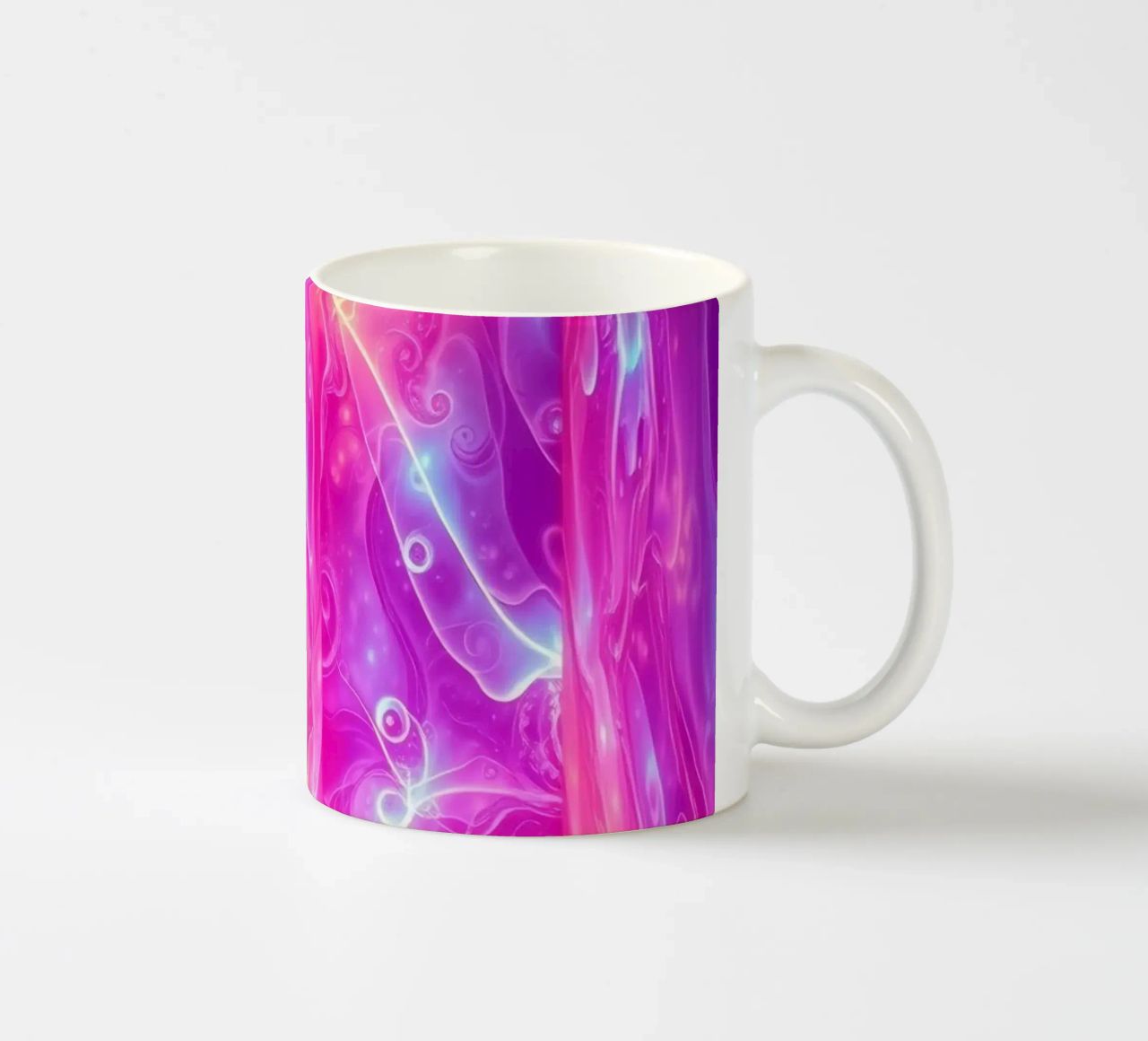 Vivid abstract colorful swirls and reflections modern art tazza in ceramica da DesignDoodle