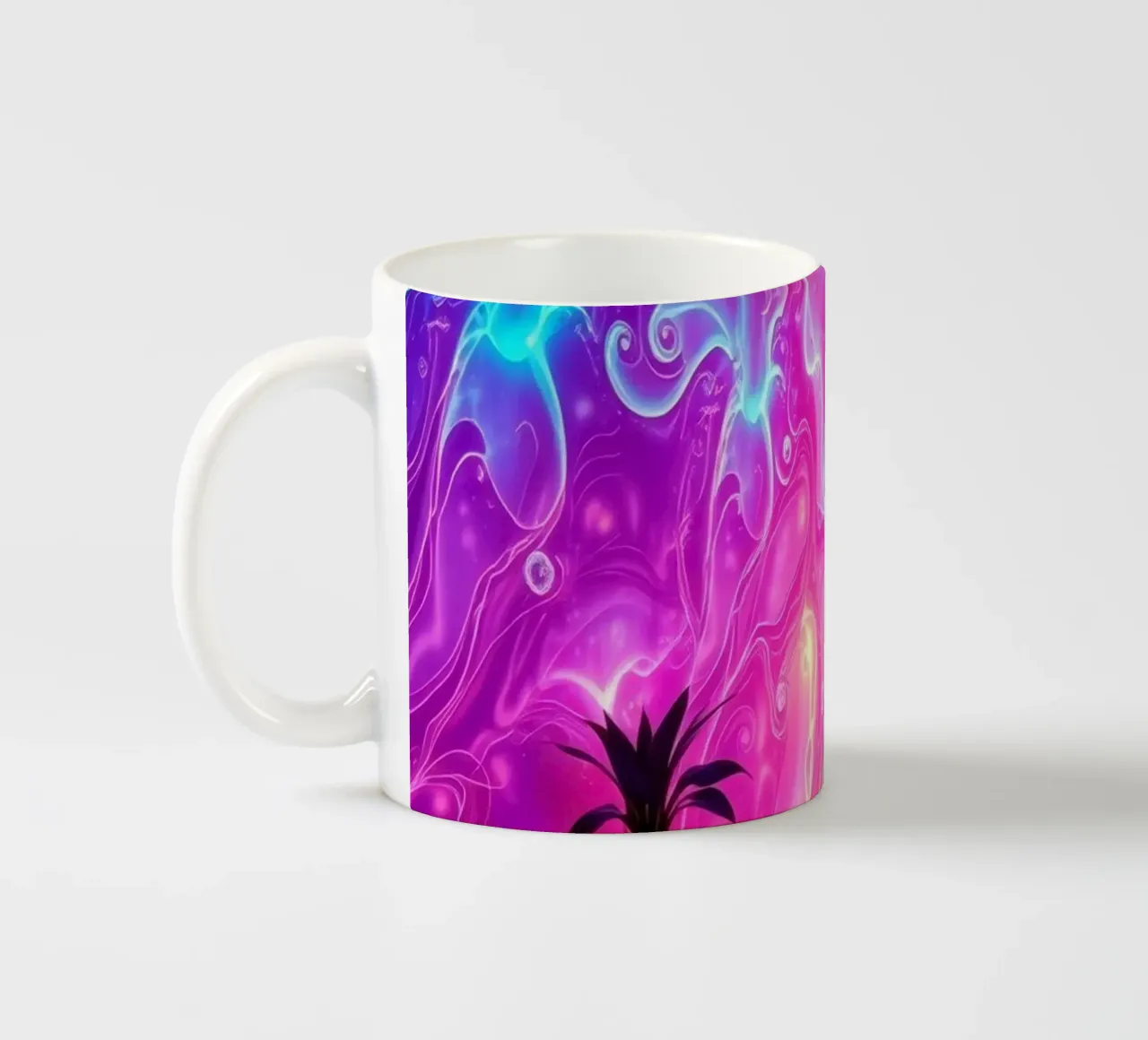 Vivid abstract colorful swirls and reflections modern art mug en céramique de DesignDoodle