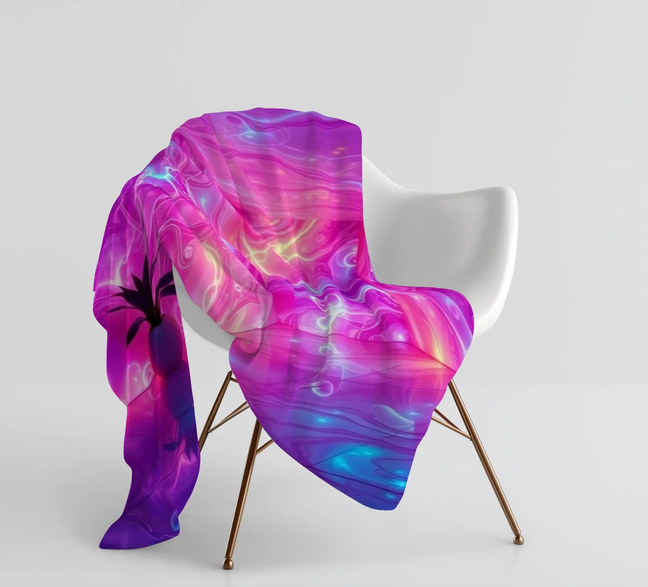 Vivid abstract colorful swirls and reflections modern art coperta in pile da DesignDoodle