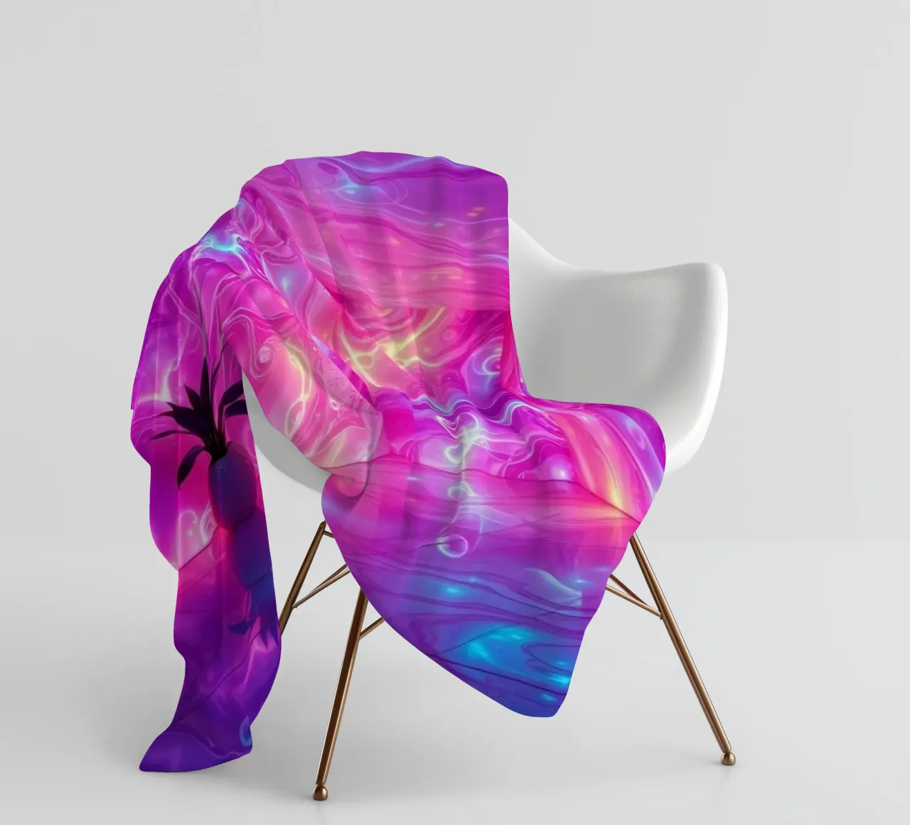 Vivid abstract colorful swirls and reflections modern art coperta in pile da DesignDoodle