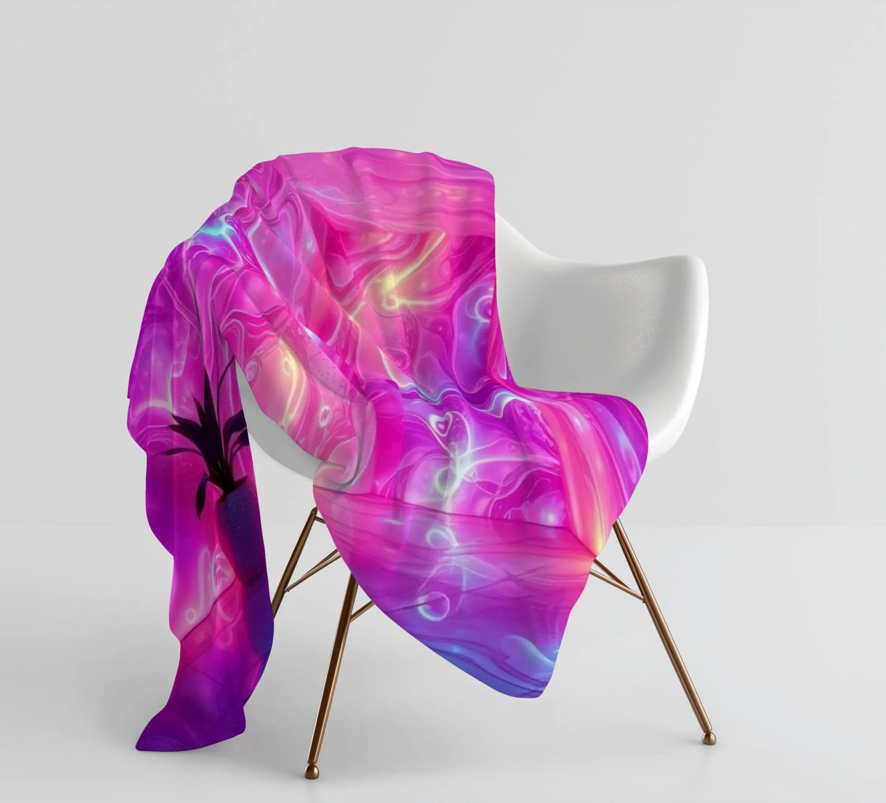 Vivid abstract colorful swirls and reflections modern art coperta in pile da DesignDoodle