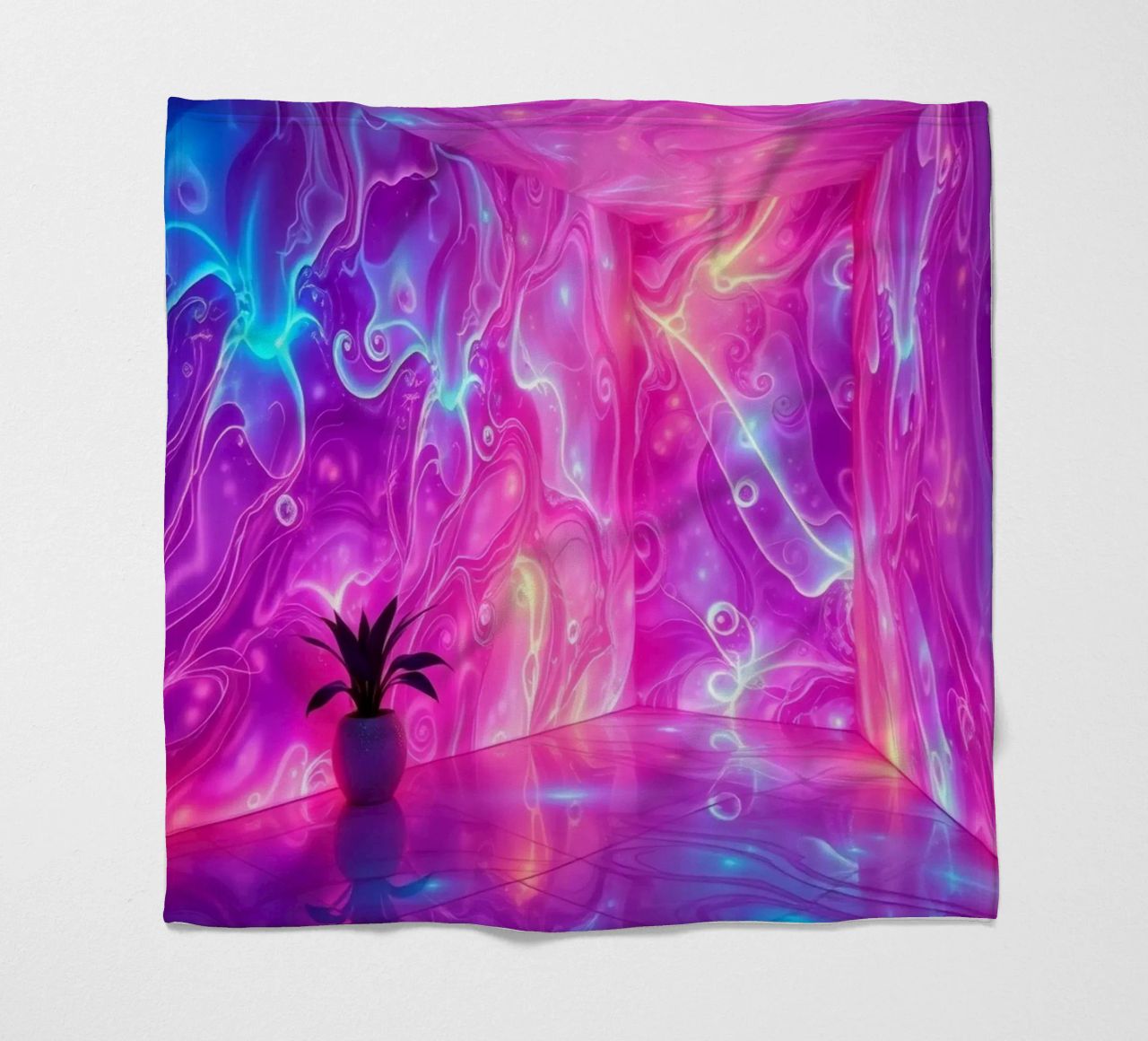 Vivid abstract colorful swirls and reflections modern art coperta in pile da DesignDoodle