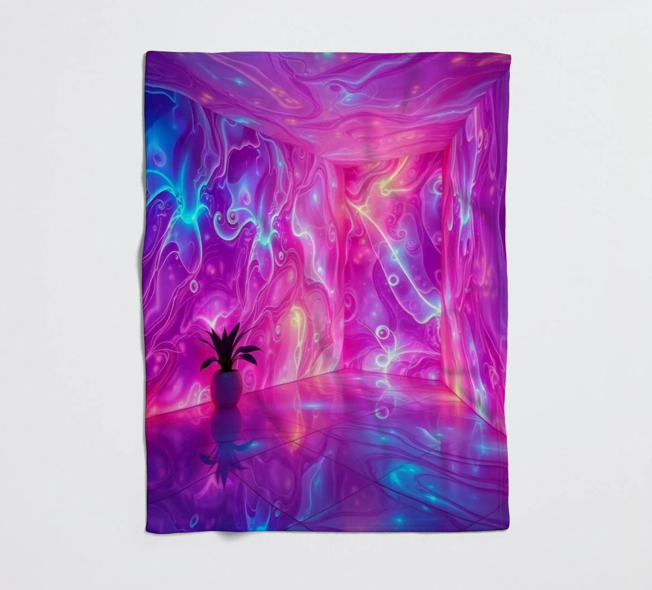 Vivid abstract colorful swirls and reflections modern art coperta in pile da DesignDoodle