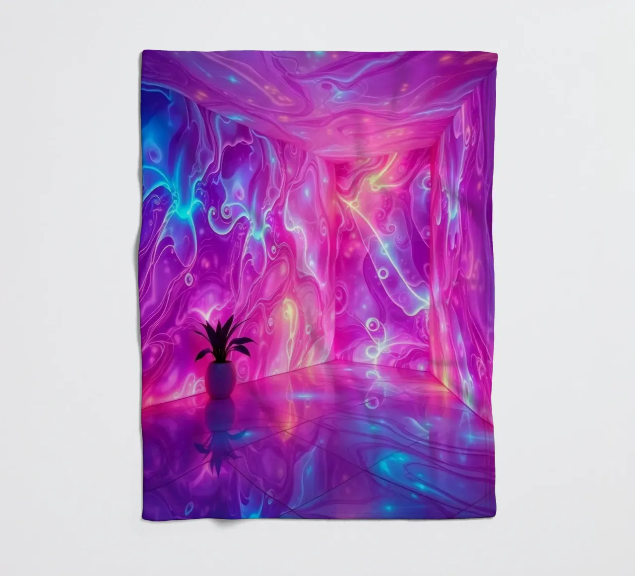 Vivid abstract colorful swirls and reflections modern art coperta in pile da DesignDoodle