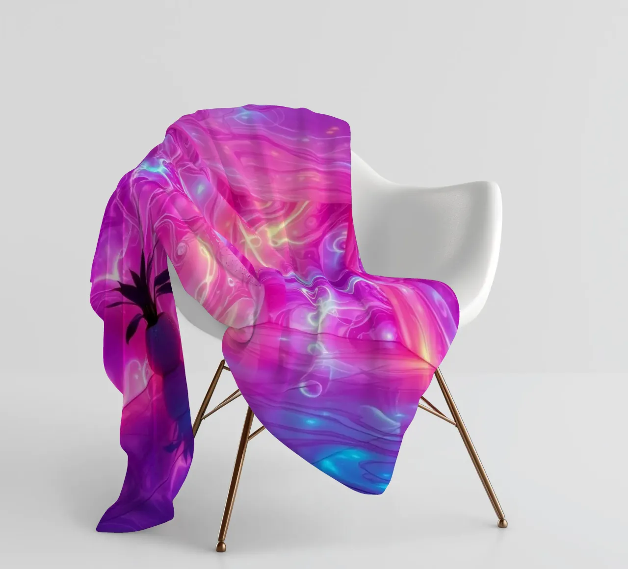 Vivid abstract colorful swirls and reflections modern art coperta in pile da DesignDoodle
