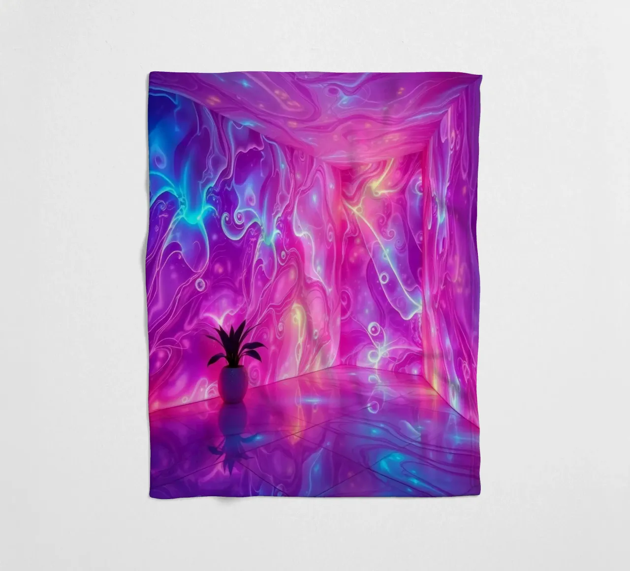Vivid abstract colorful swirls and reflections modern art coperta in pile da DesignDoodle