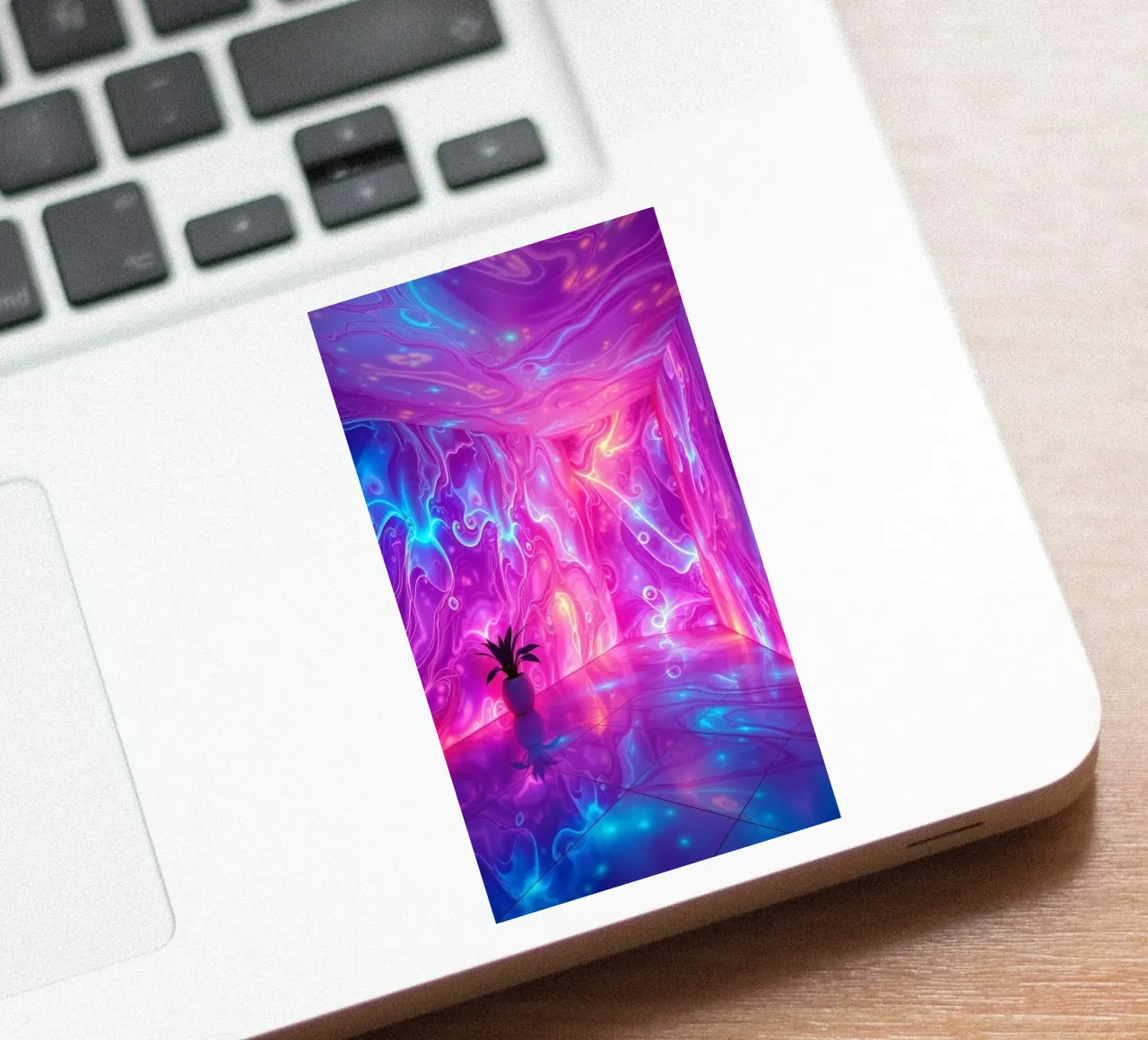 Vivid abstract colorful swirls and reflections modern art adesivo da DesignDoodle