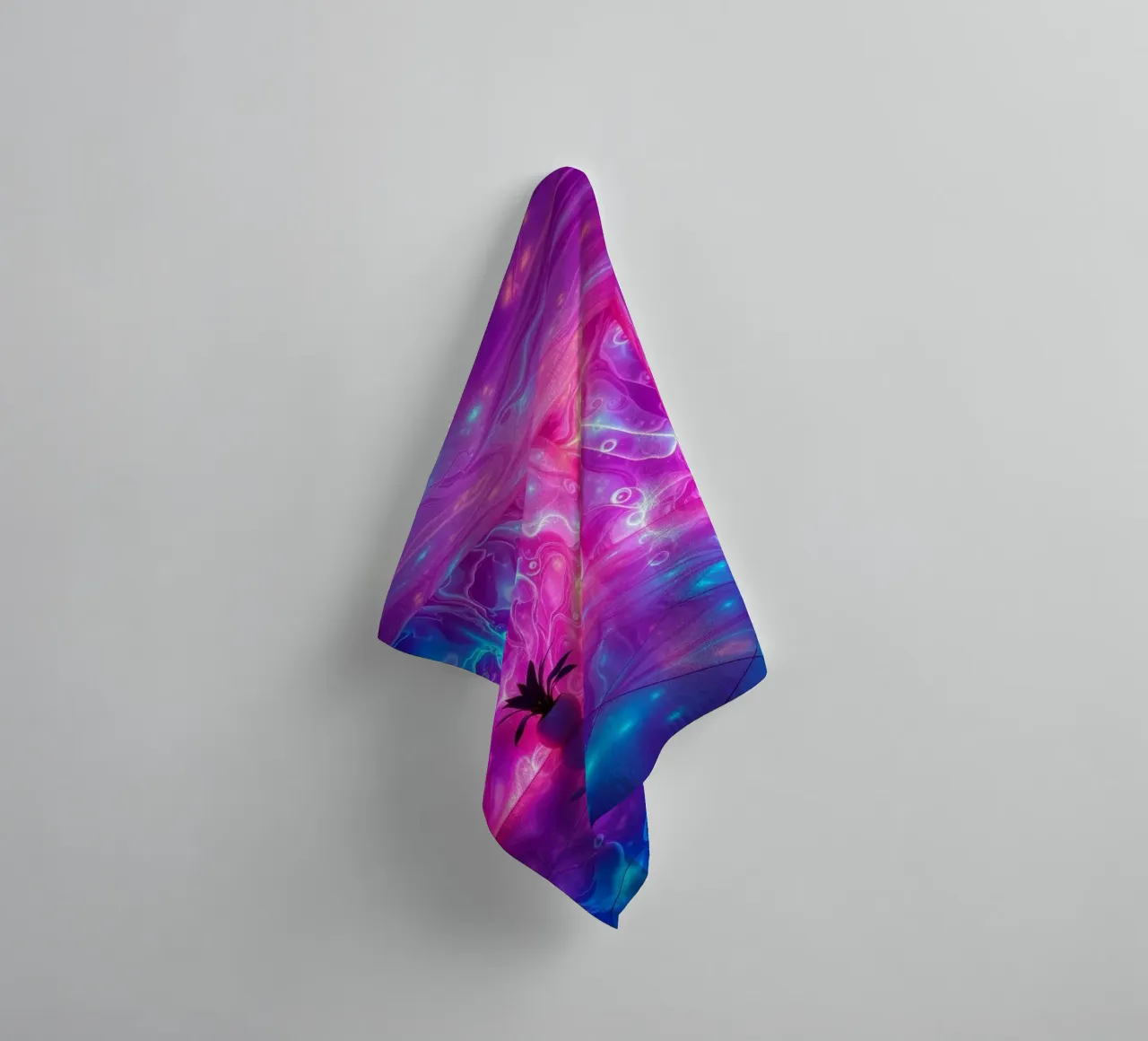 Vivid abstract colorful swirls and reflections modern art towel by DesignDoodle