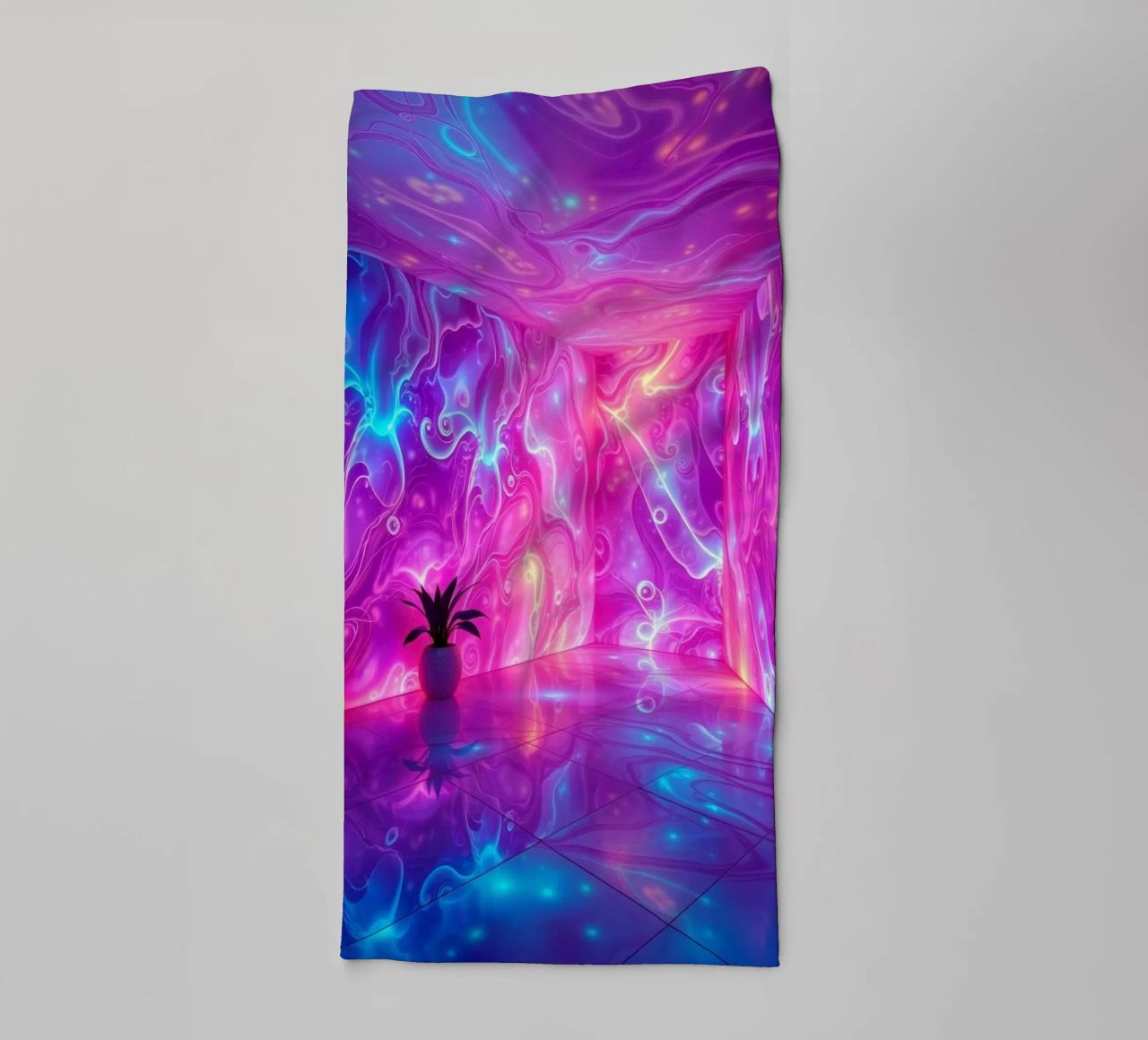 Vivid abstract colorful swirls and reflections modern art toalla de baño de DesignDoodle