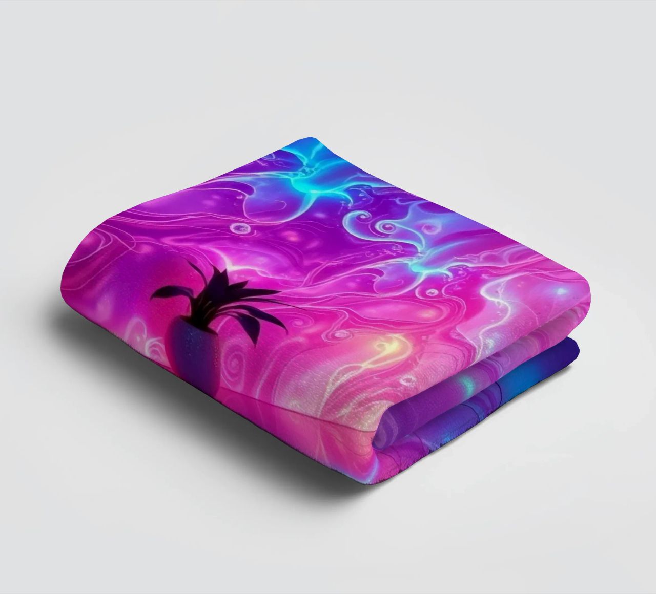 Vivid abstract colorful swirls and reflections modern art toalla de baño de DesignDoodle