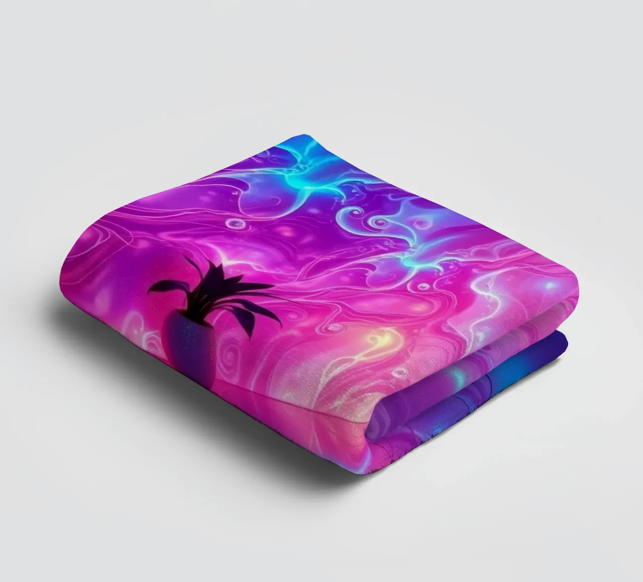 Vivid abstract colorful swirls and reflections modern art towel by DesignDoodle