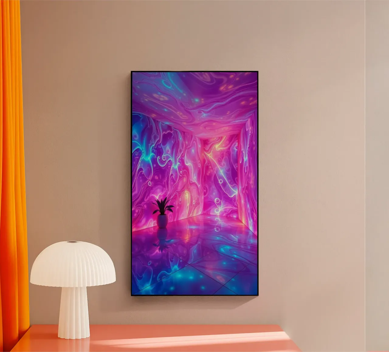 Vivid abstract colorful swirls and reflections modern art plexiglass da DesignDoodle